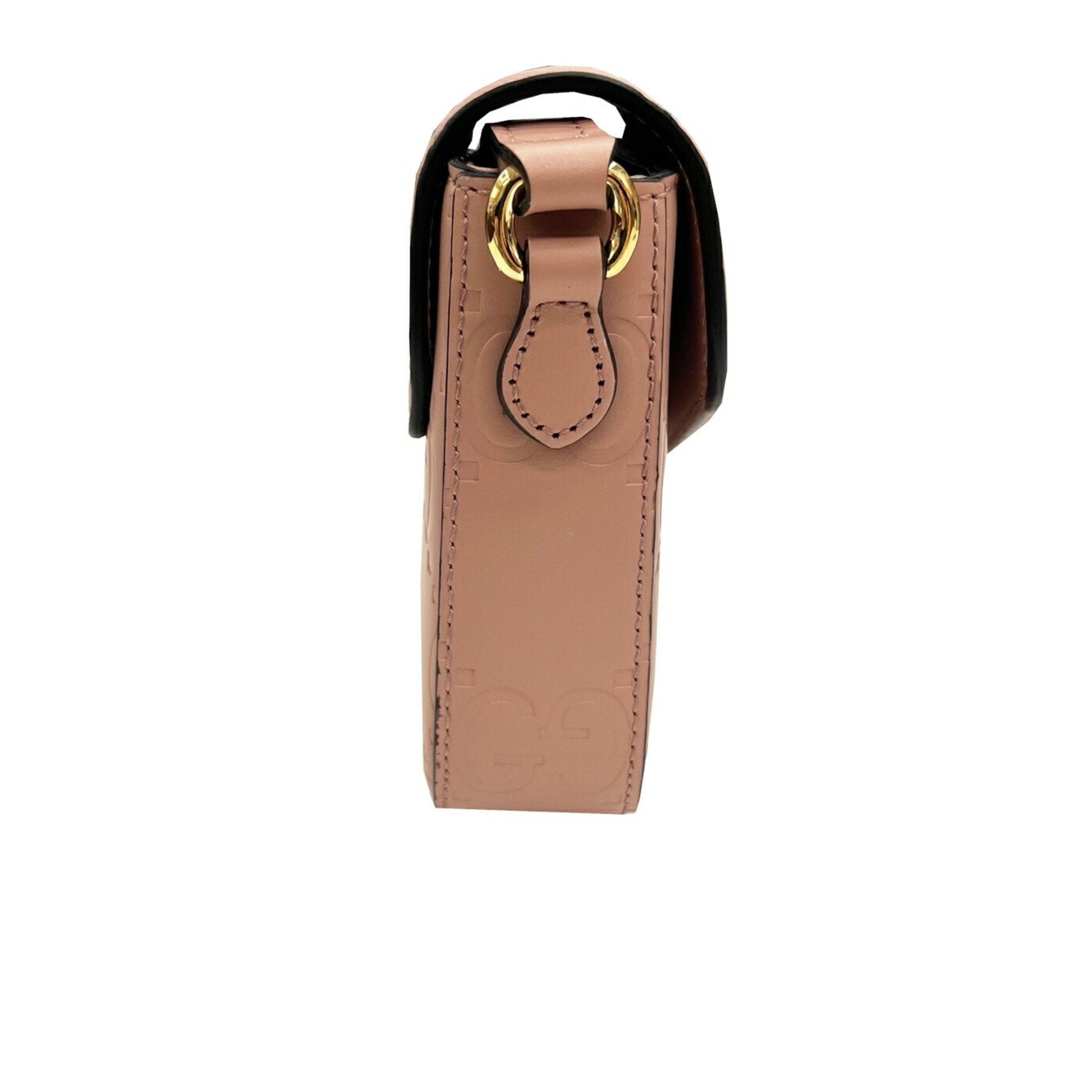 Gucci Pink Gg Leather Shoulder Bag