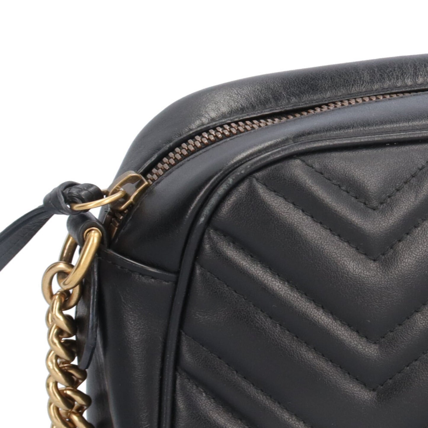 Gucci Gg Marmont Black Leather Shoulder Bag