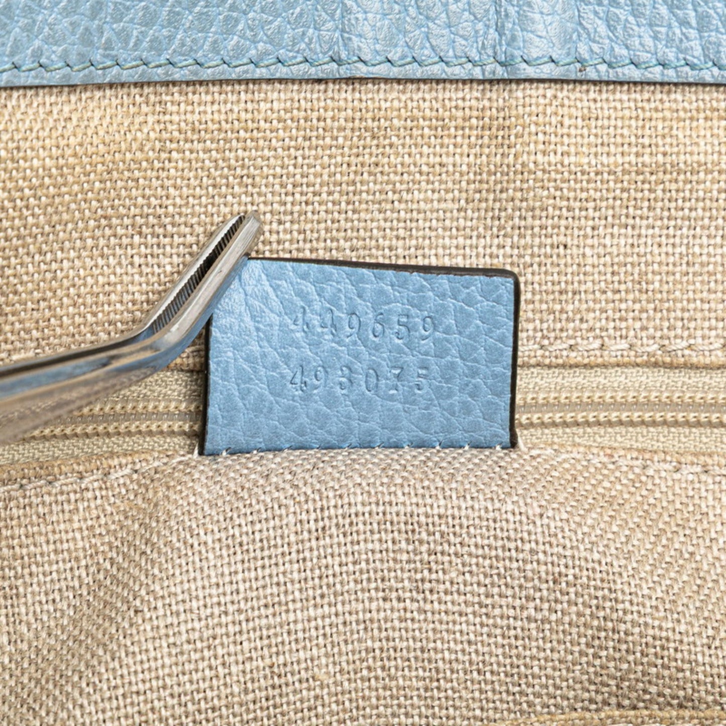Gucci Light Blue Leather Handbag Shoulder Bag