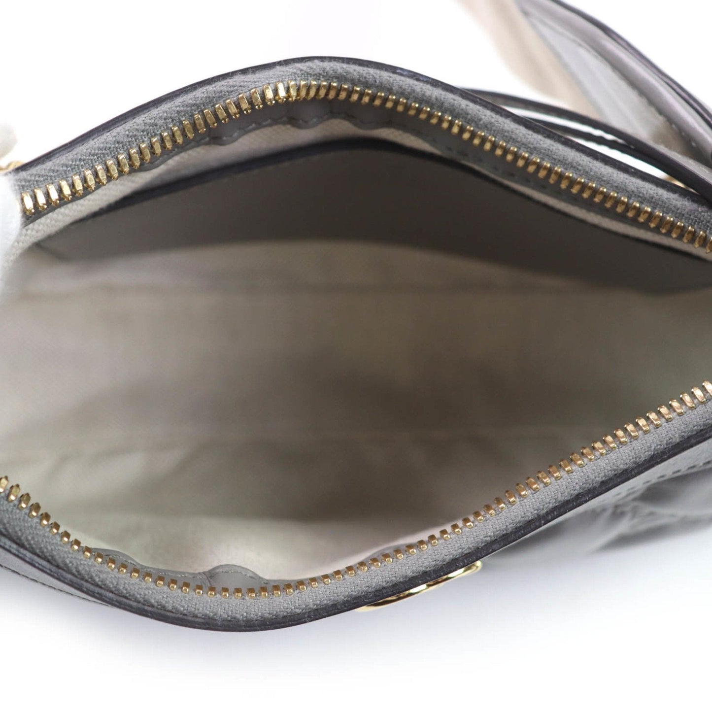 Gucci Gray Leather Handbag Shoulder Bag