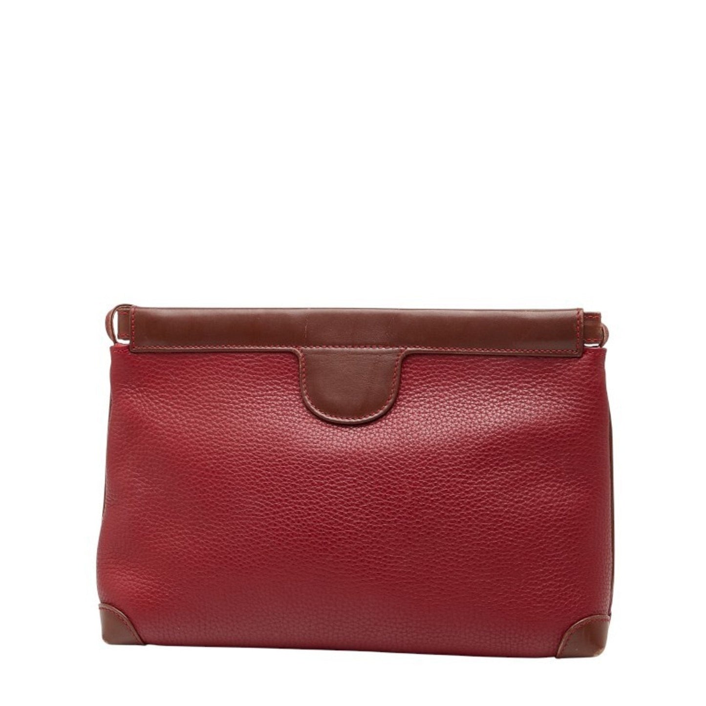 Gucci Red Brown Leather Shoulder Bag