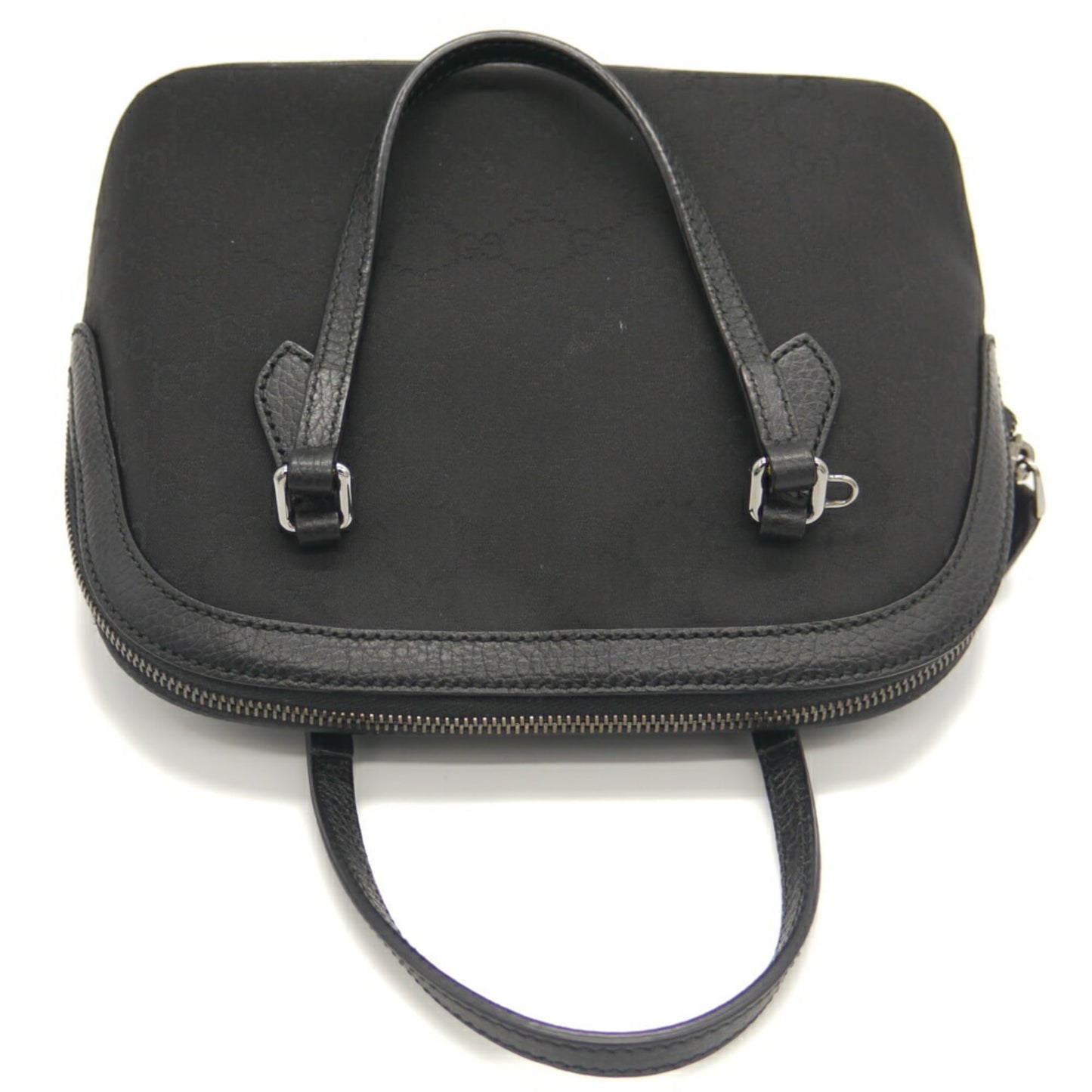 Gucci Black Nylon Leather Handbag Shoulder Bag