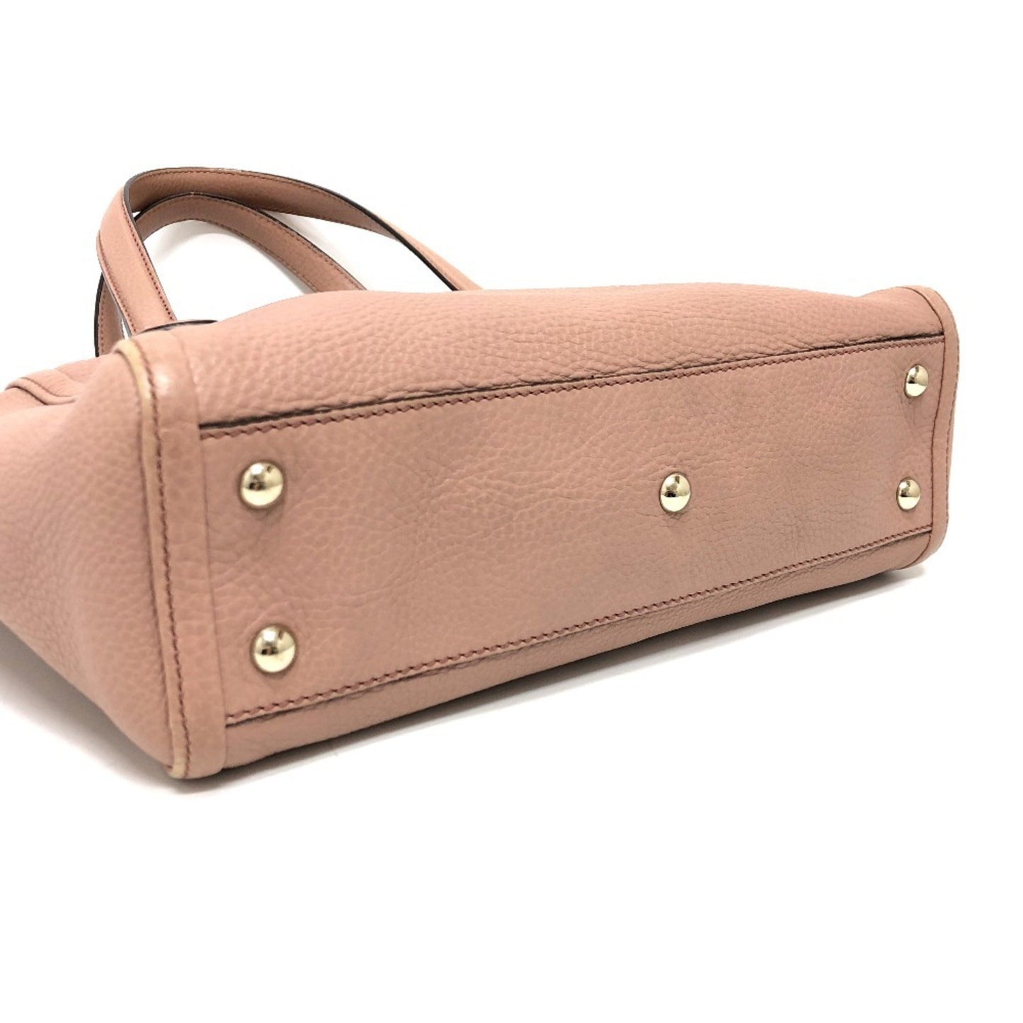 Gucci Pink Beige Leather Handbag
