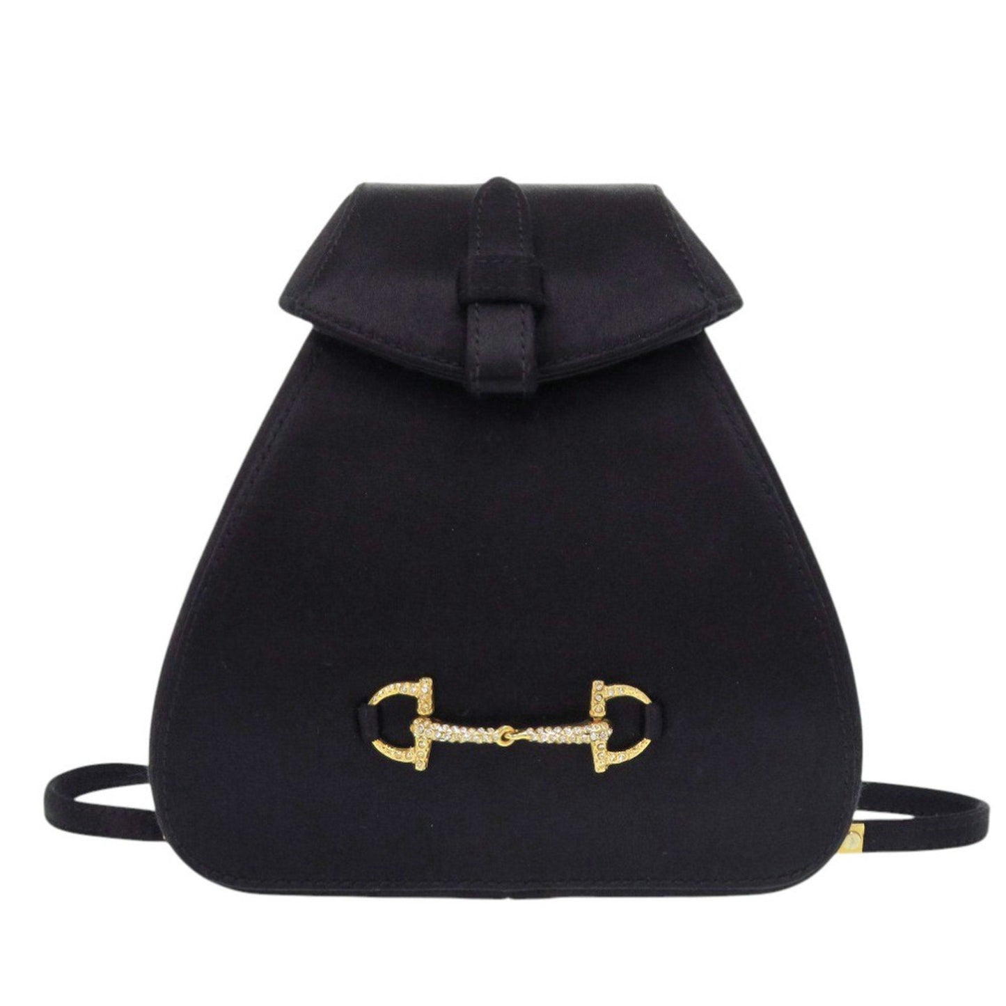 Gucci Black Satin Rhinestone Backpack