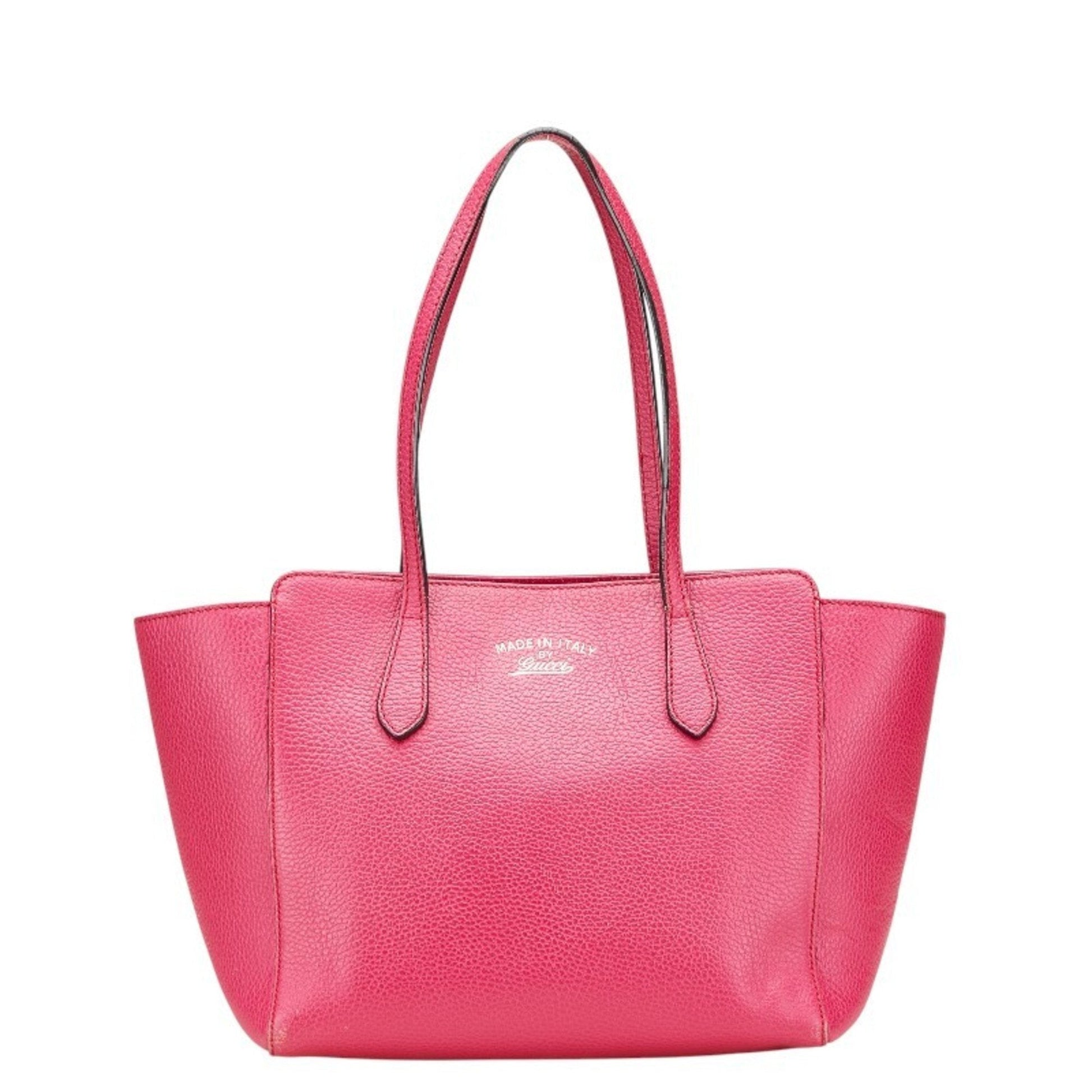 Gucci Pink Leather Tote Bag