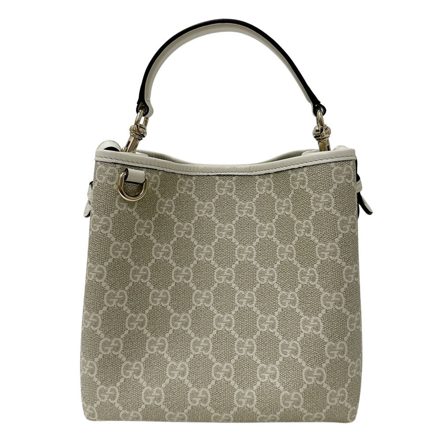 Gucci White Leather Handbag Shoulder Bag