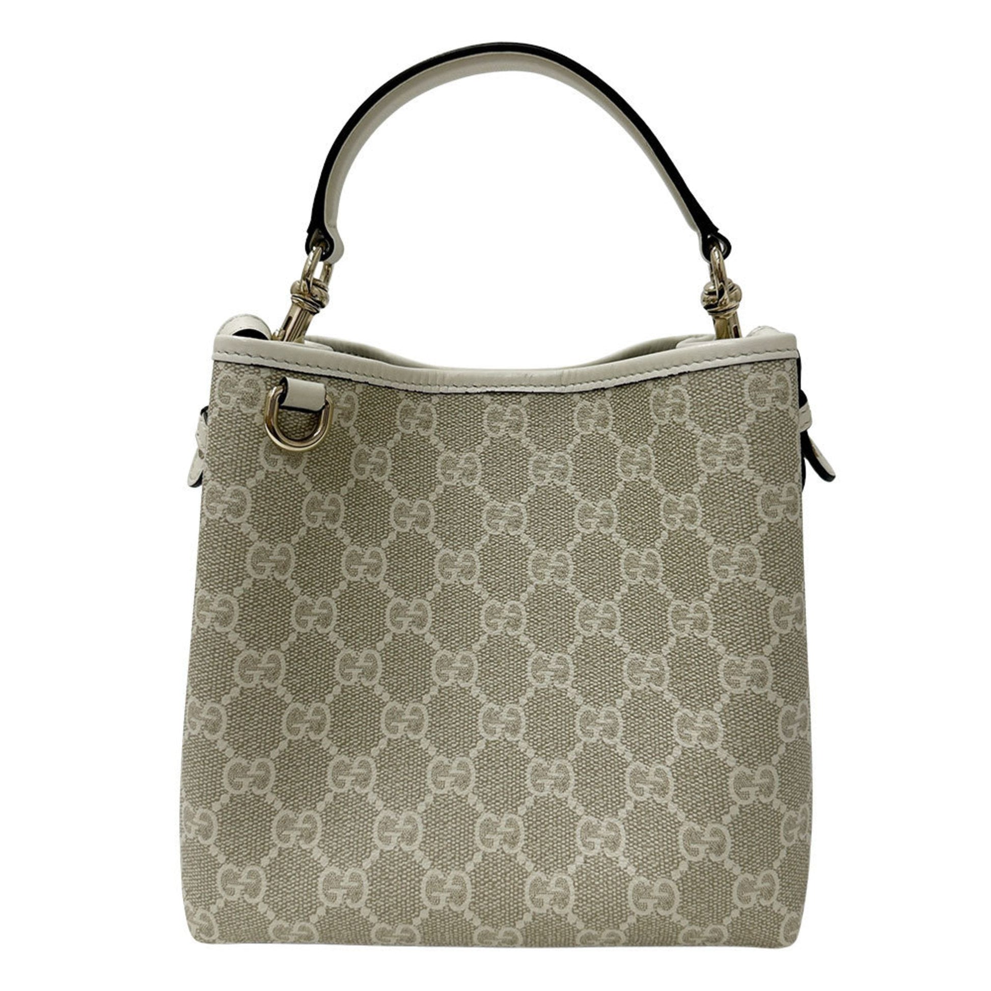 Gucci White Leather Handbag Shoulder Bag