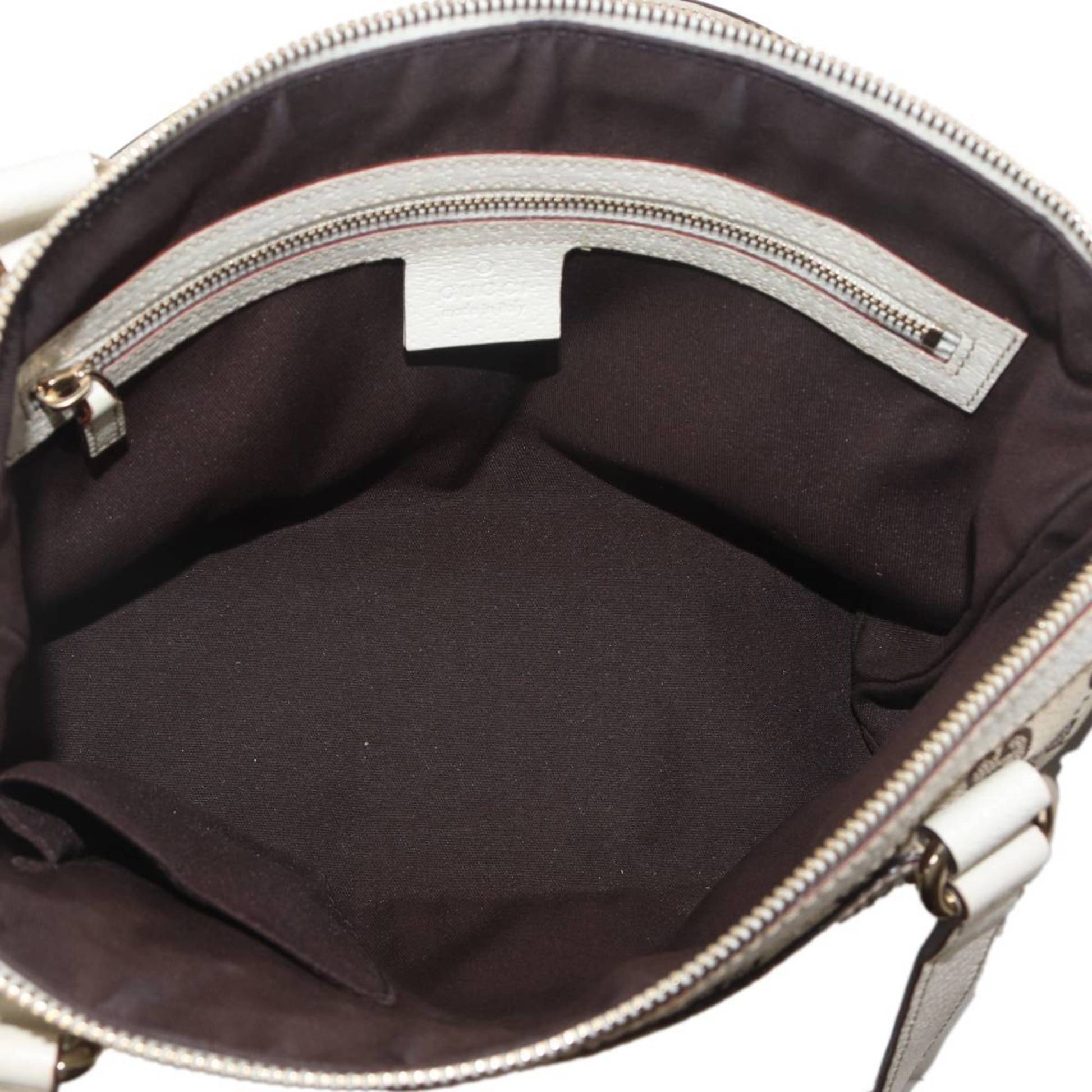 Gucci Gg Canvas Brown White Gg Canvas Handbag