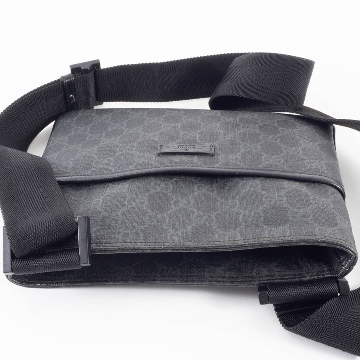 Gucci Gray Gg Supreme Leather Shoulder Bag