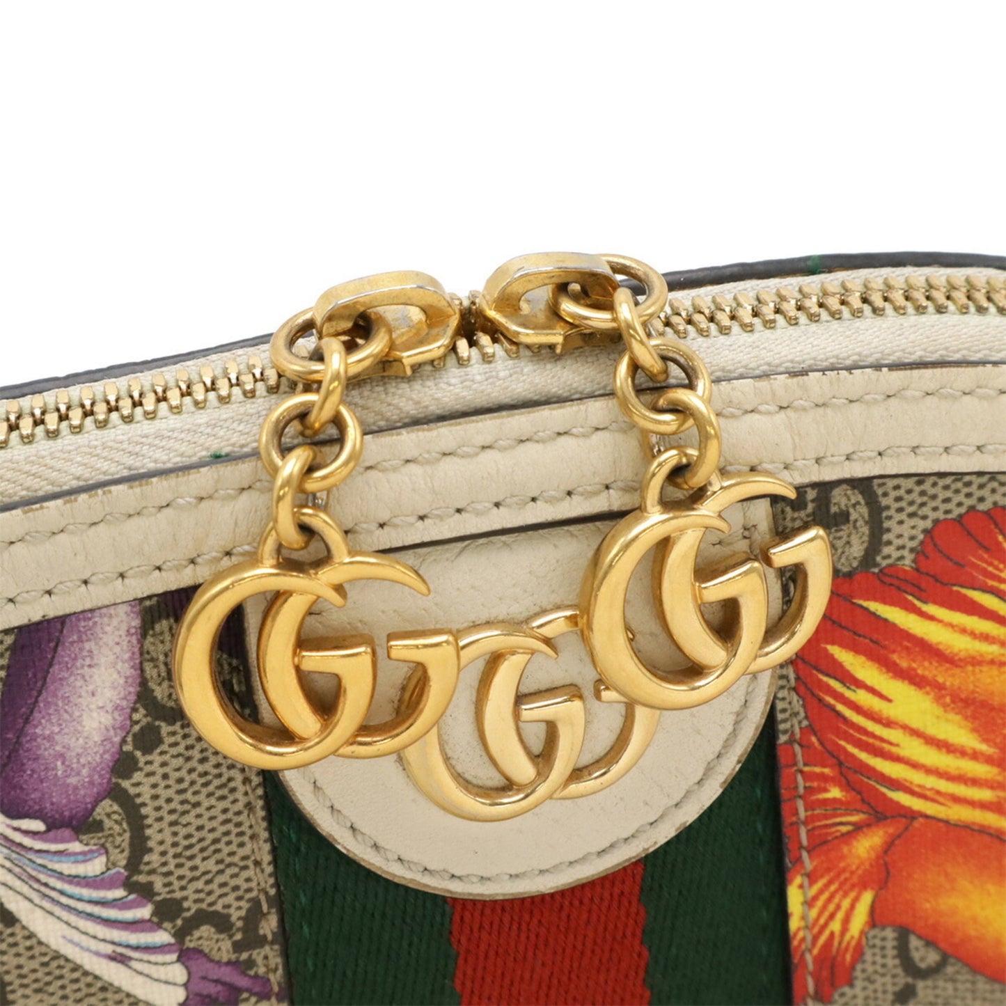Gucci Beige Ivory Multi-Color Gg Supreme Canvas Leather Pochette Shoulder Bag
