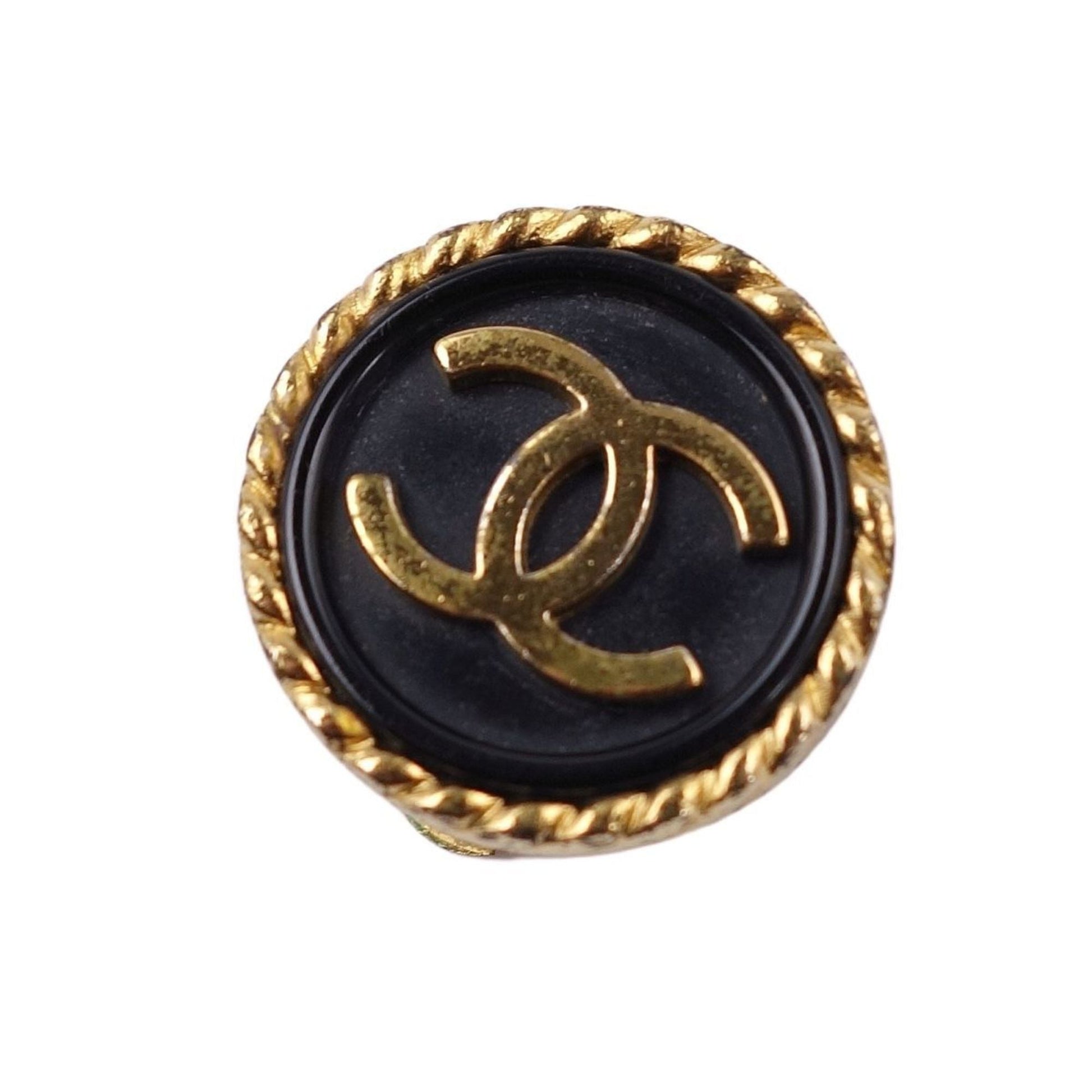 Chanel Earrings 96A Cocomark Women's Black/Gold