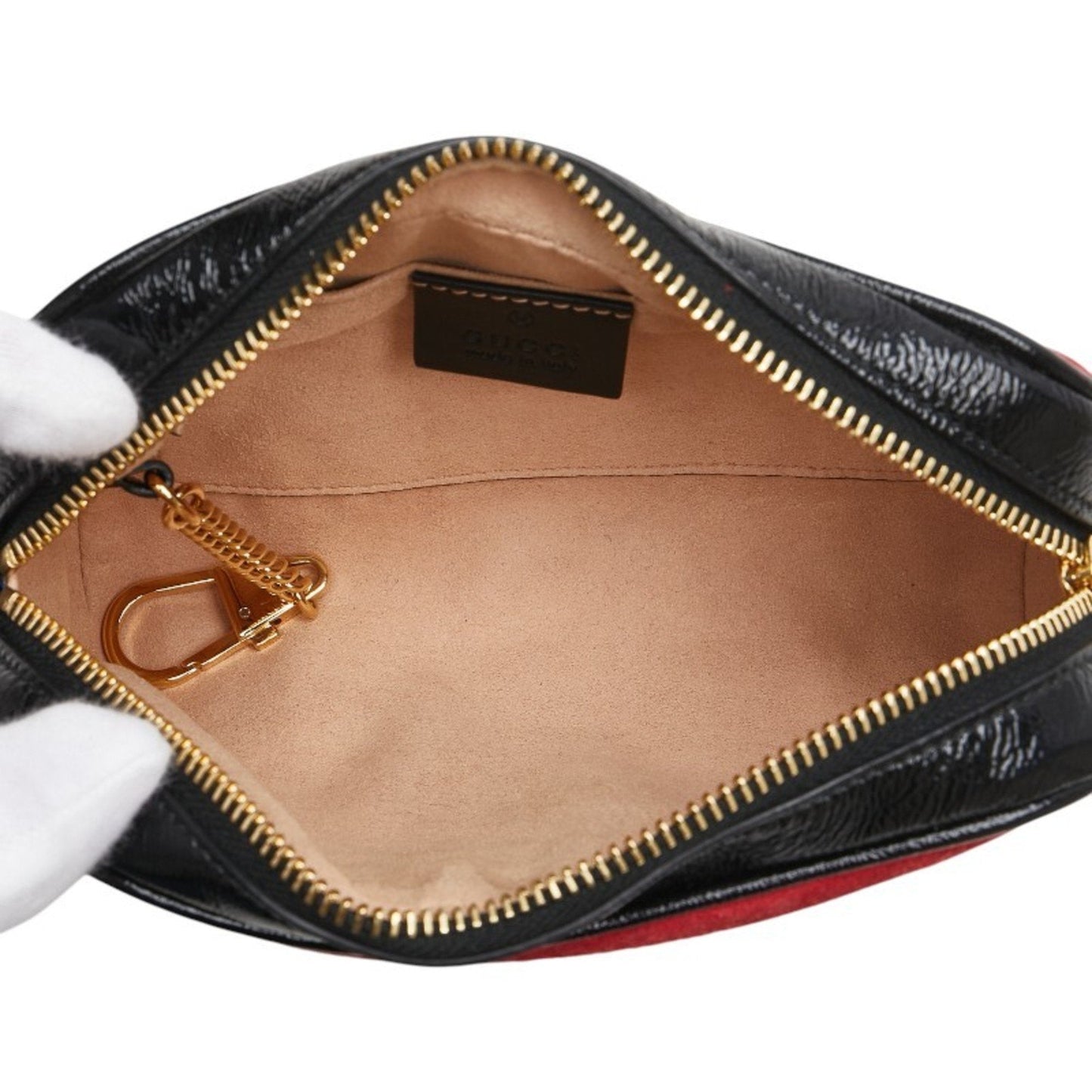 Gucci Multi-Color Red Color Suede Leather Shoulder Bag