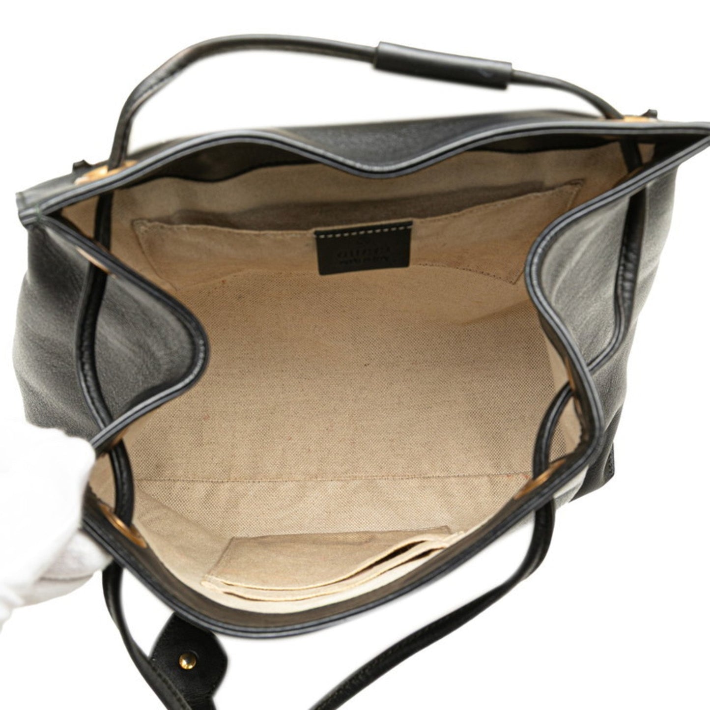 Gucci Animalier Black Green White Leather Backpack