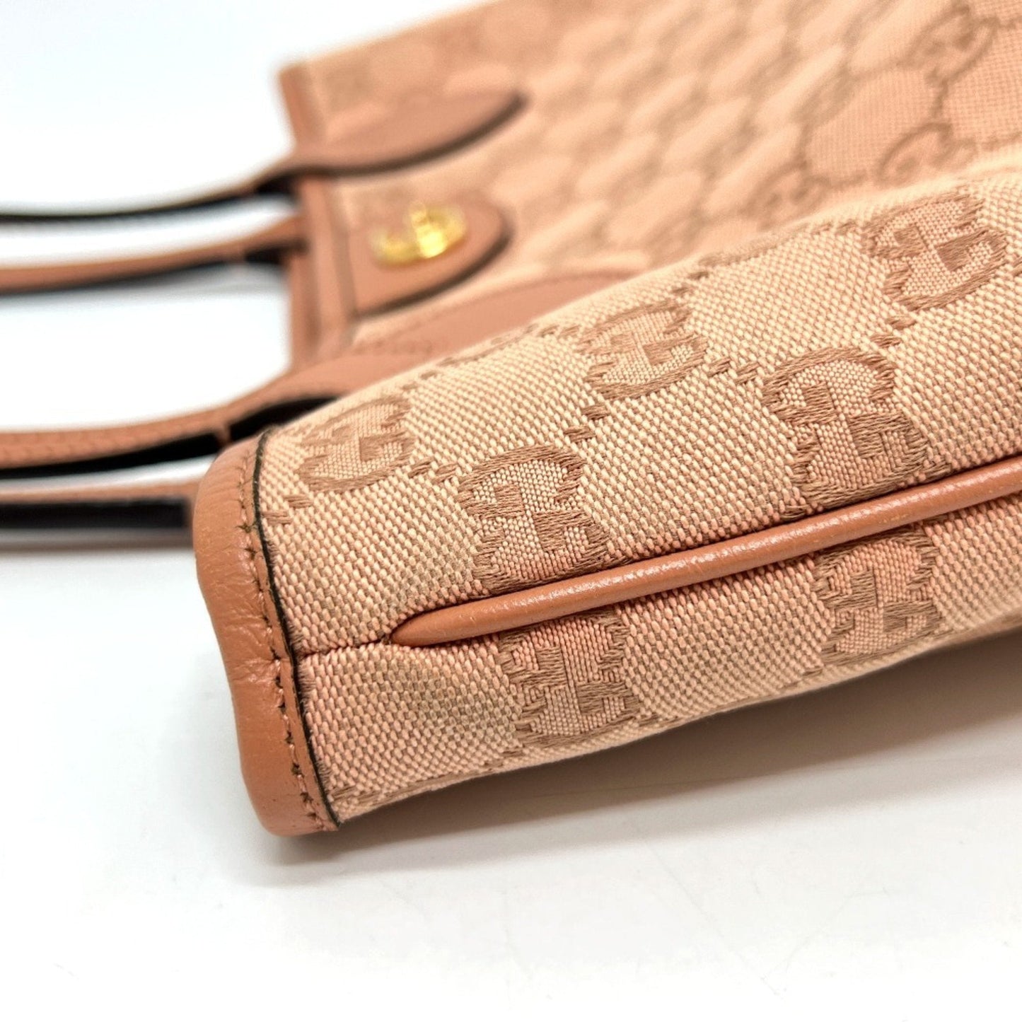 Gucci Pink Gg Canvas Tote Bag