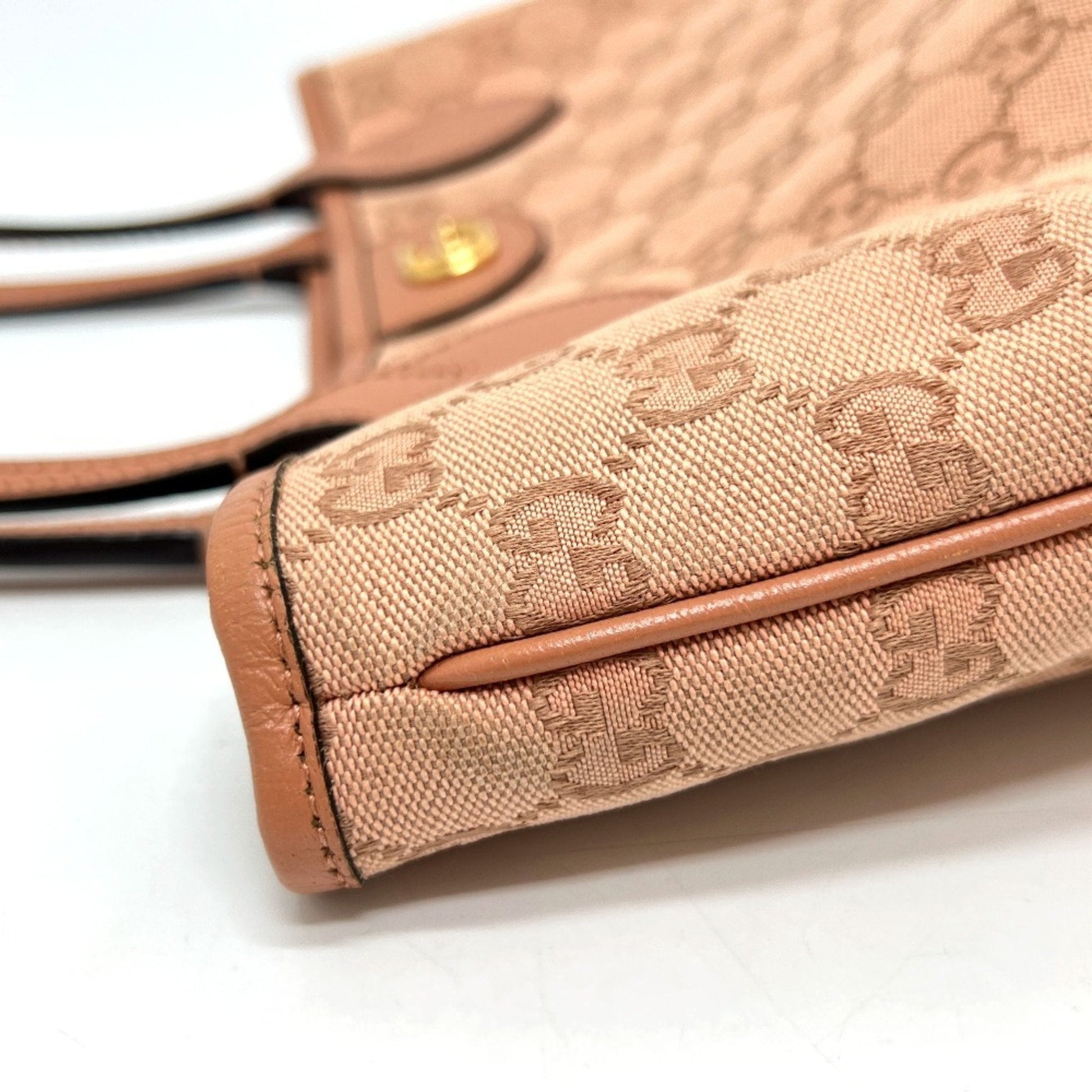 Gucci Pink Gg Canvas Tote Bag