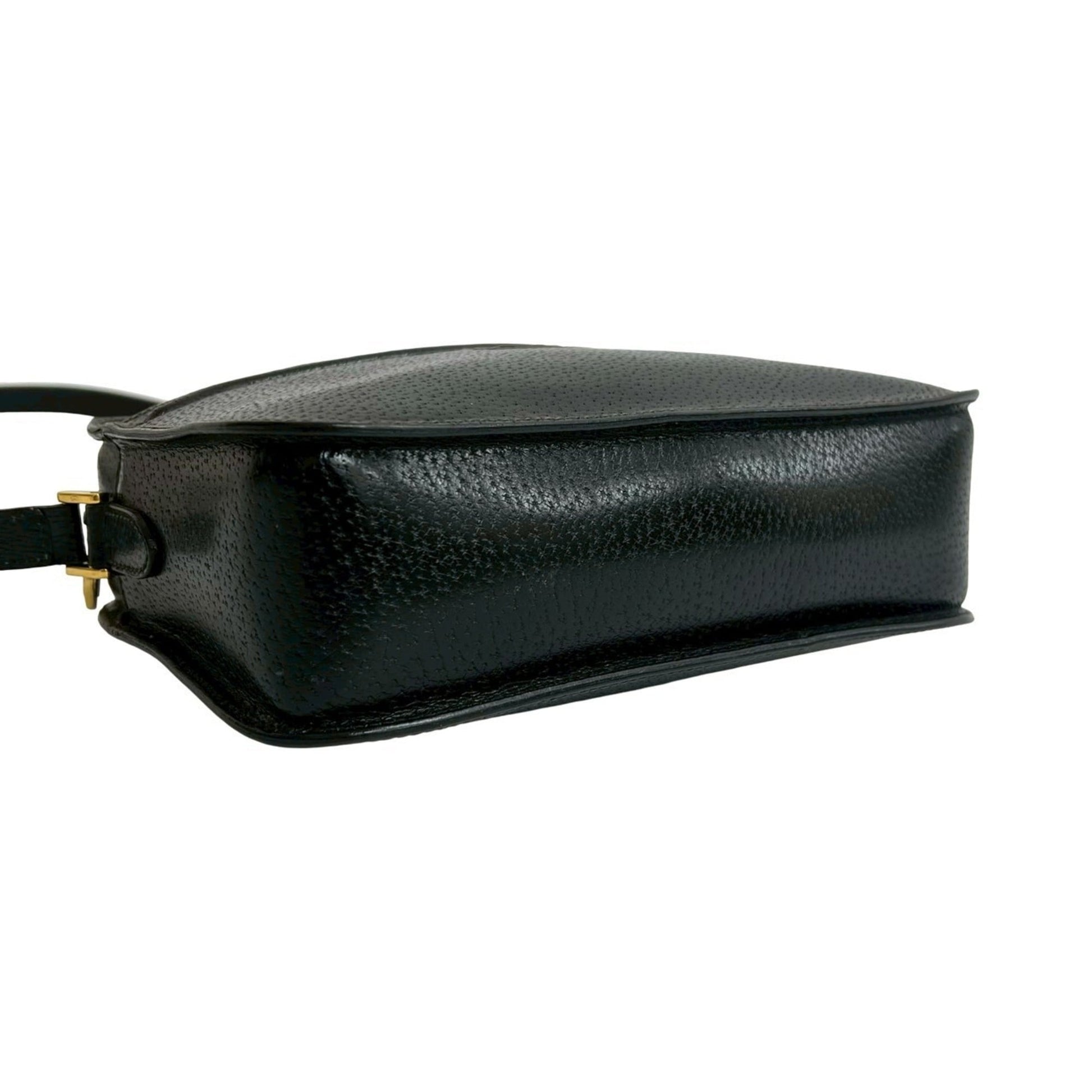 Gucci Black Leather Pochette Shoulder Bag