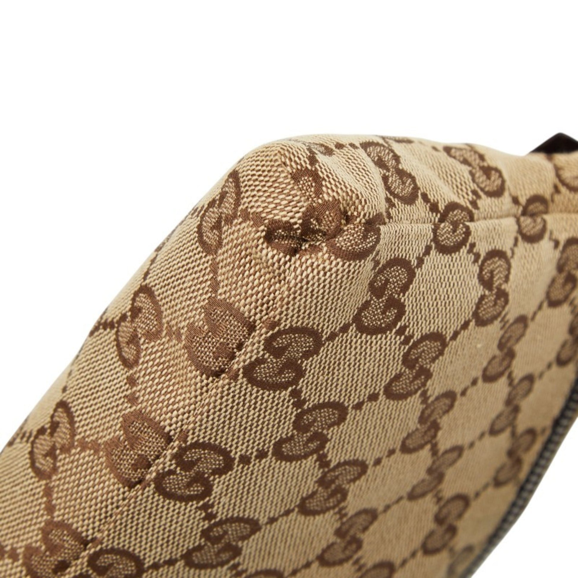 Gucci Gg Canvas Beige Brown Gg Canvas Leather Sling Bag