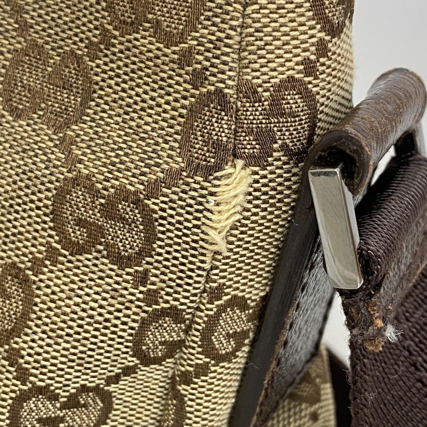Gucci Brown Canvas Shoulder Bag