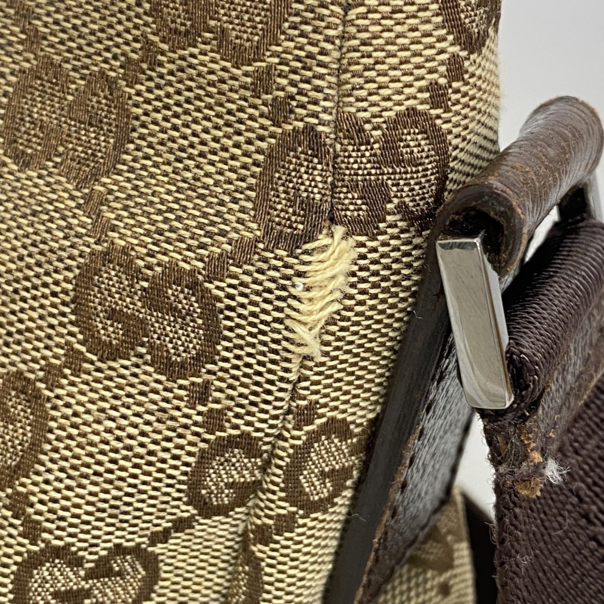 Gucci Brown Canvas Shoulder Bag