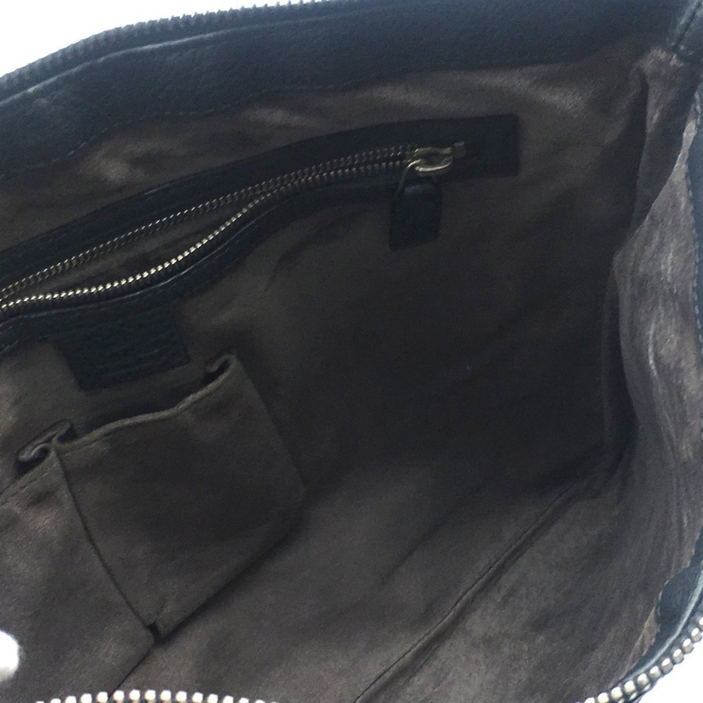 Gucci Dark Gray Leather Shoulder Bag