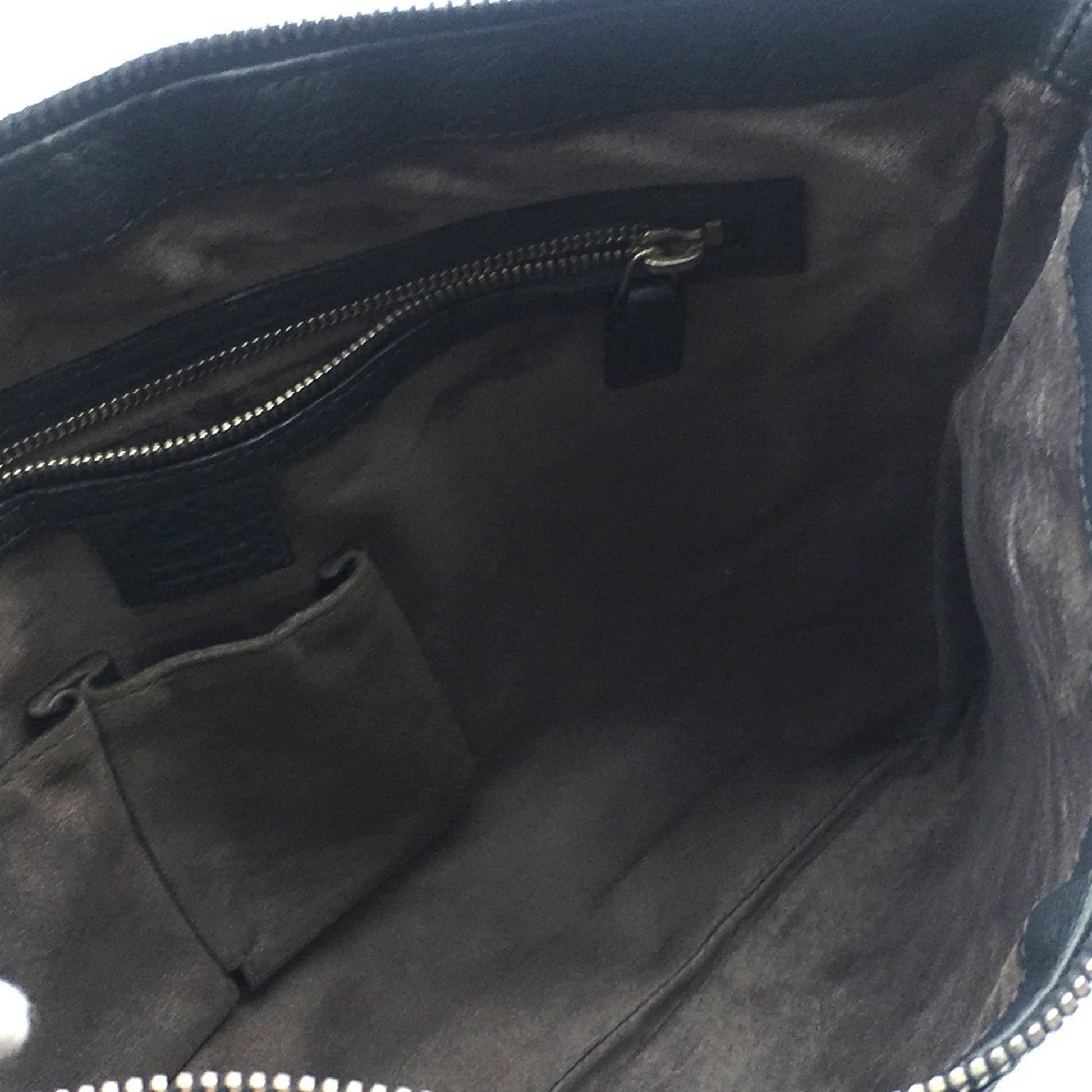 Gucci Dark Gray Leather Shoulder Bag