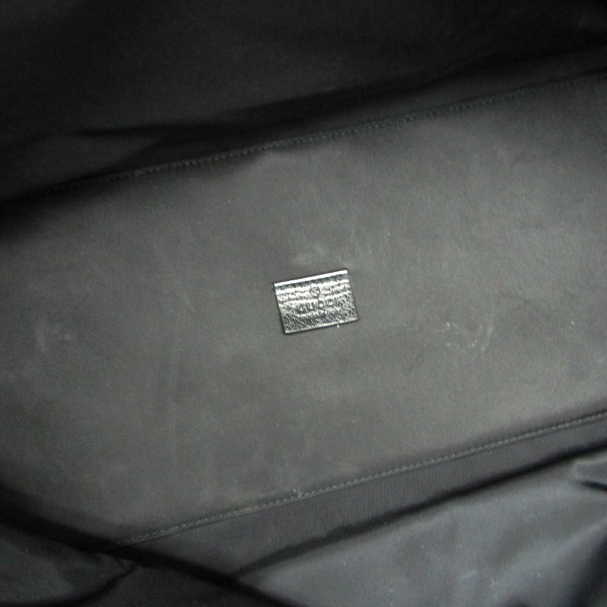 Gucci Black Nylon Canvas Leather Handbag Shoulder Bag