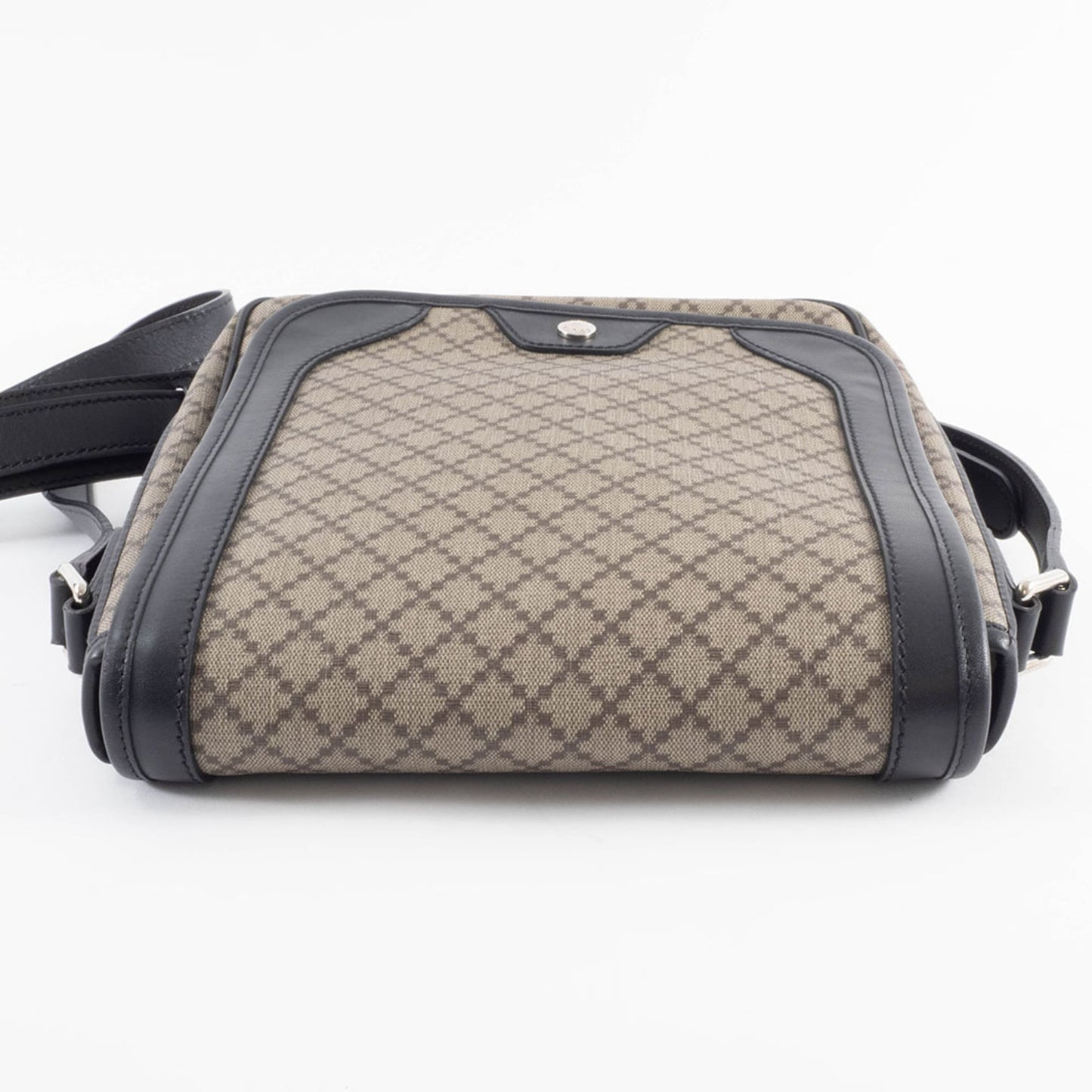 Gucci Beige Black Pvc Leather Shoulder Bag