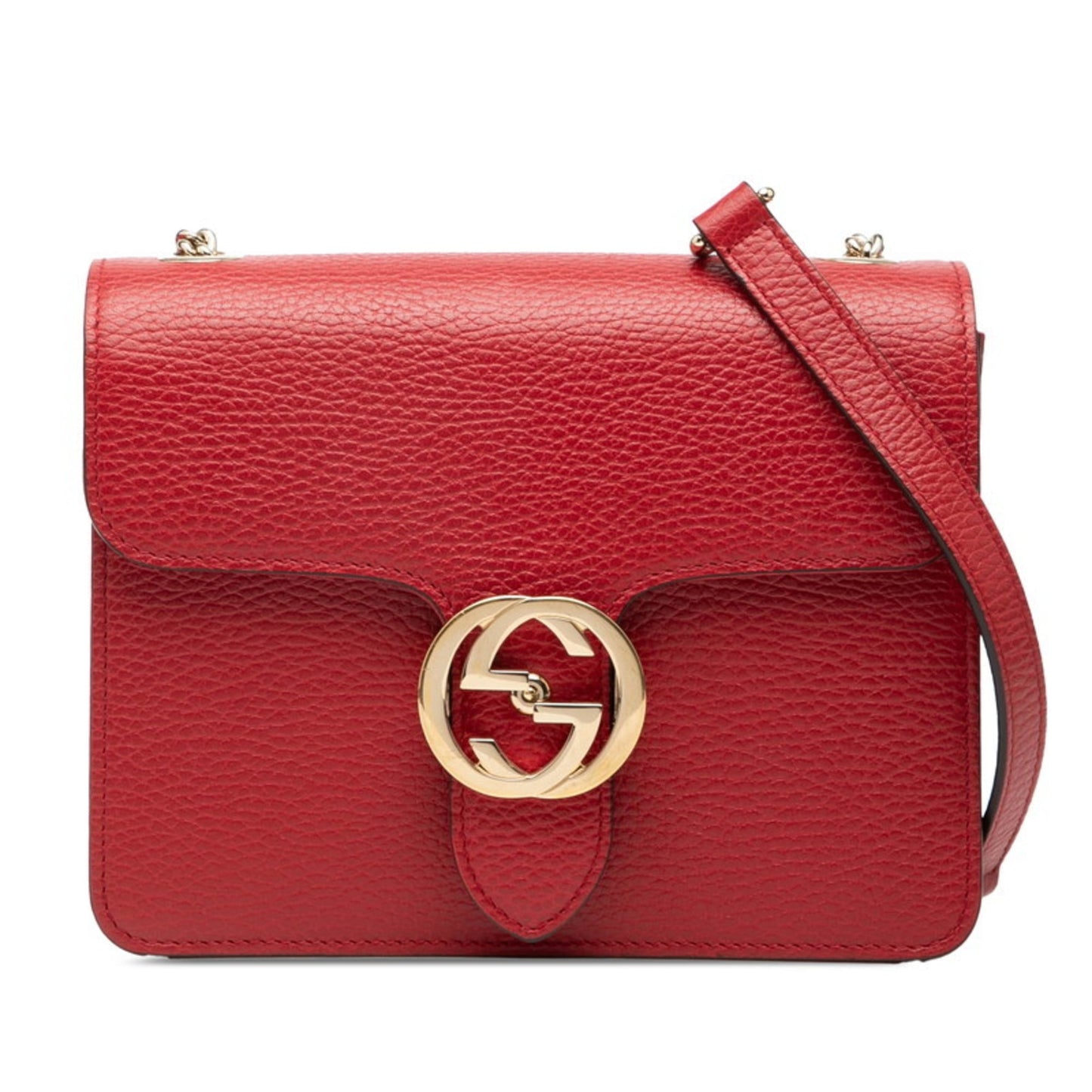 Gucci Red Color Leather Shoulder Bag