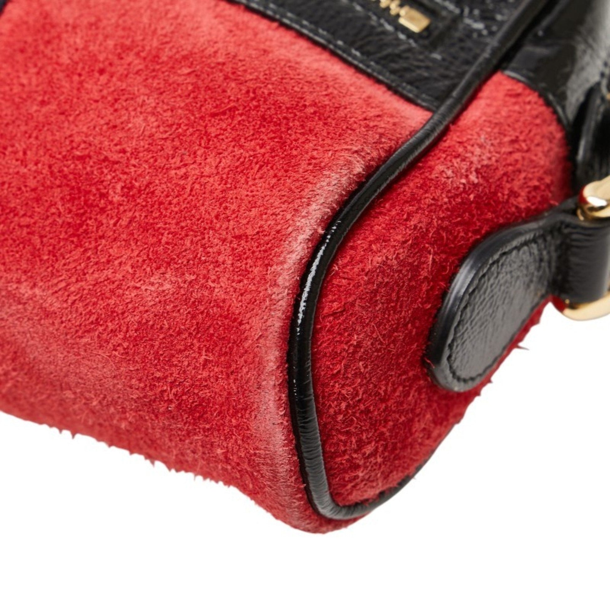 Gucci Multi-Color Red Color Suede Leather Shoulder Bag