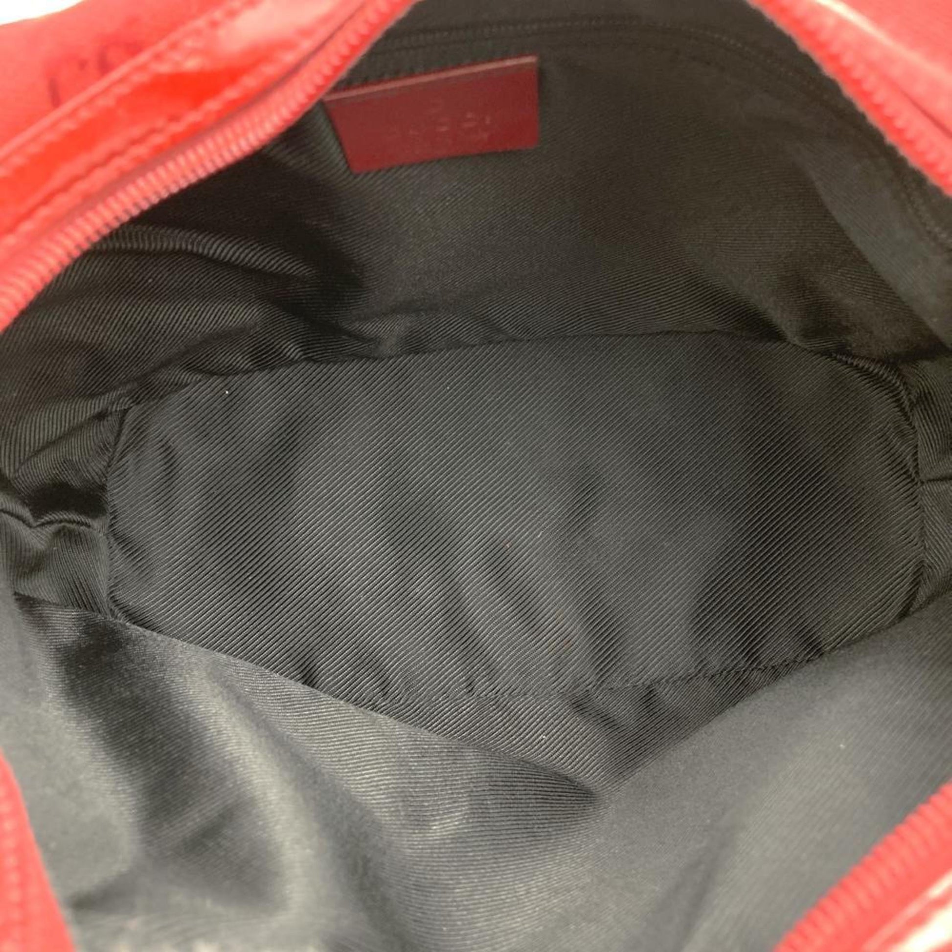Gucci Red Color Gg Canvas Shoulder Bag