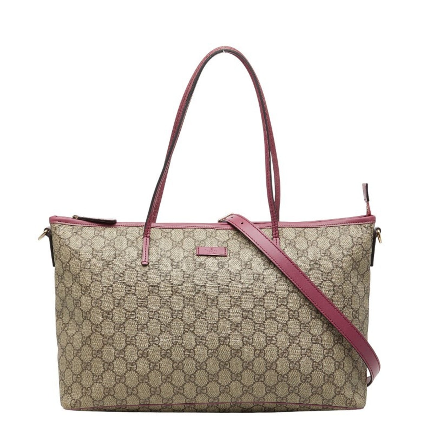 Gucci Green Canvas Leather Shoulder Bag Tote Bag