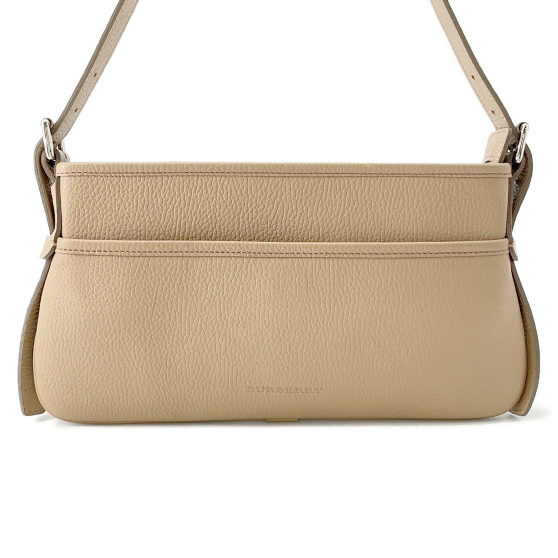Burberry Shoulder Bag Leather Beige Shoulder Bag 5