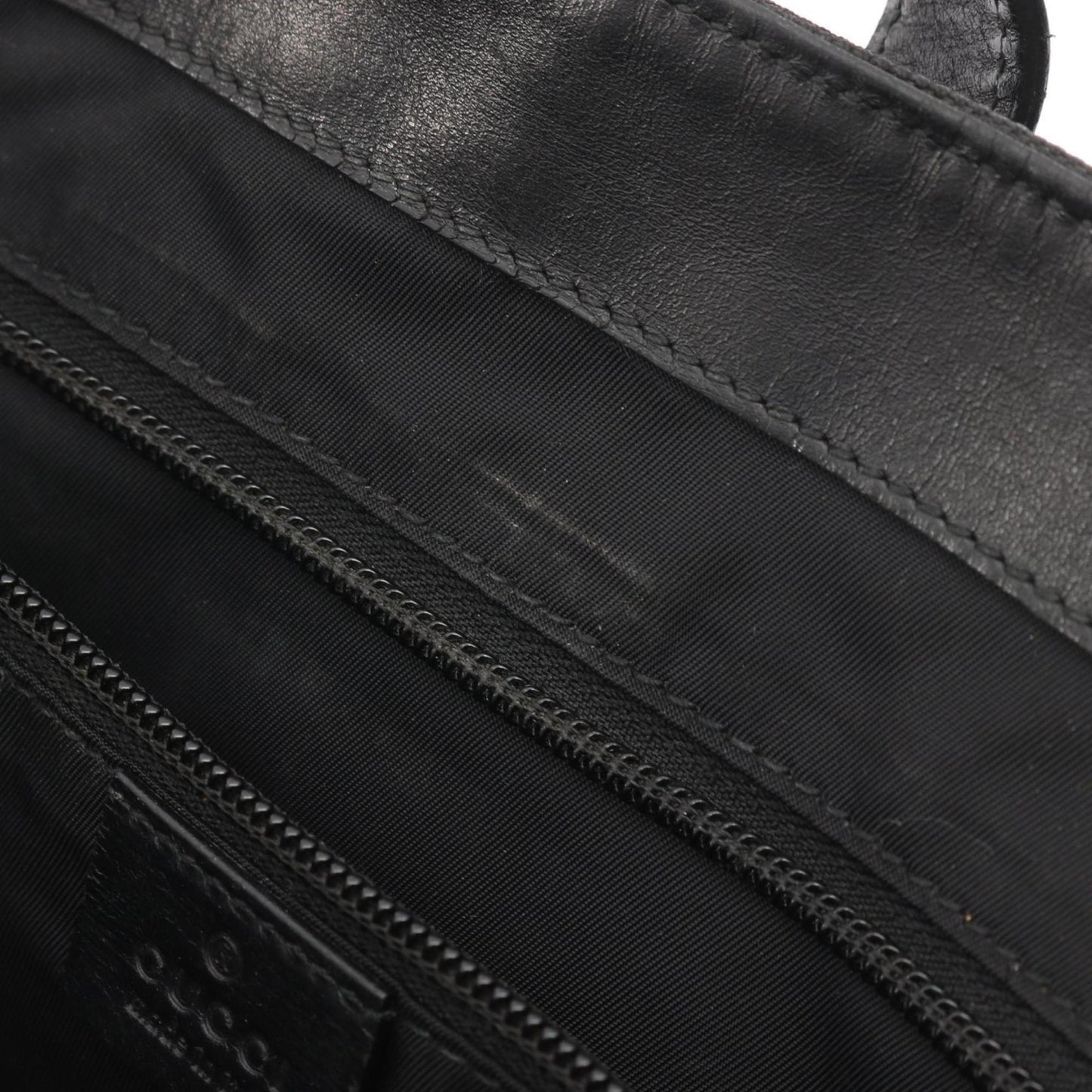 Gucci Black Green Red Color Canvas Leather Tote Bag