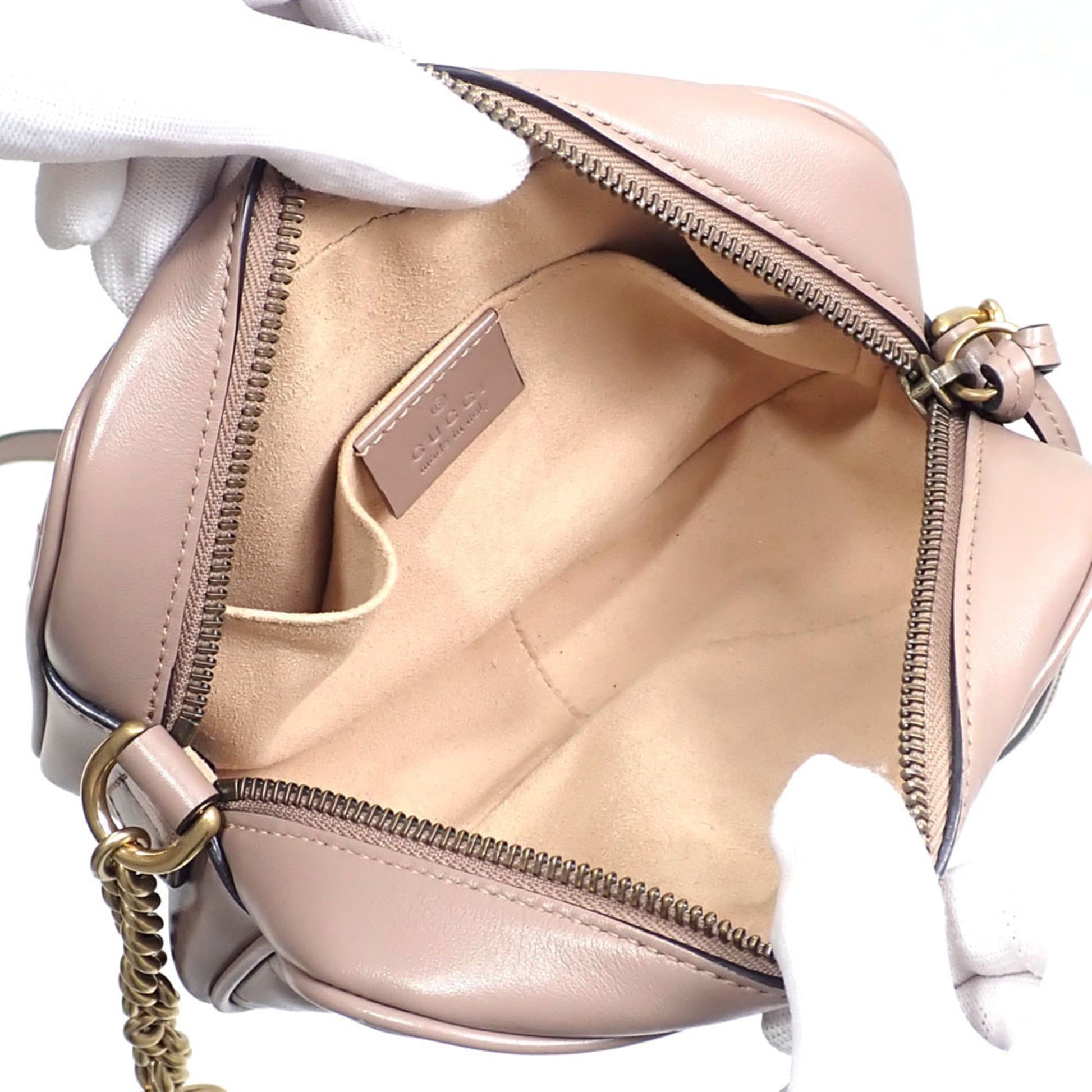 Gucci Beige Quilting Leather Shoulder Bag