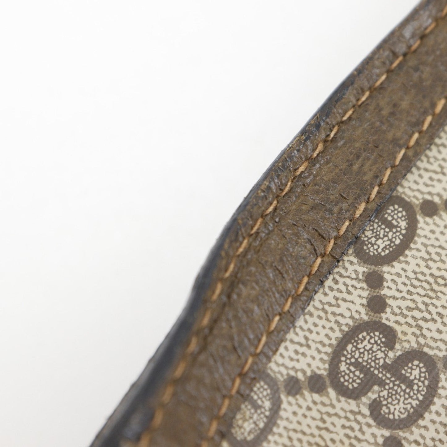 Gucci Brown Gg Plus Leather Clutch Bag Pouch