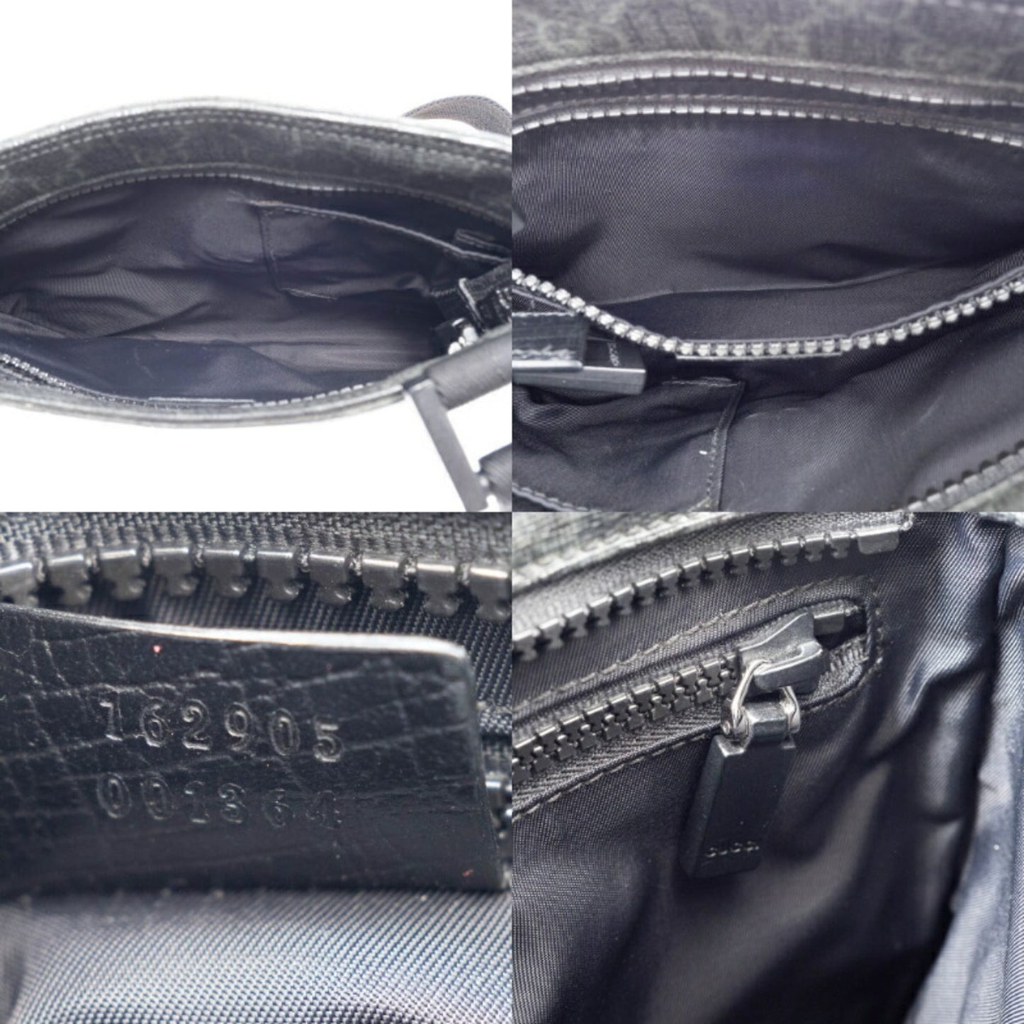 Gucci Gray Gg Supreme Leather Shoulder Bag