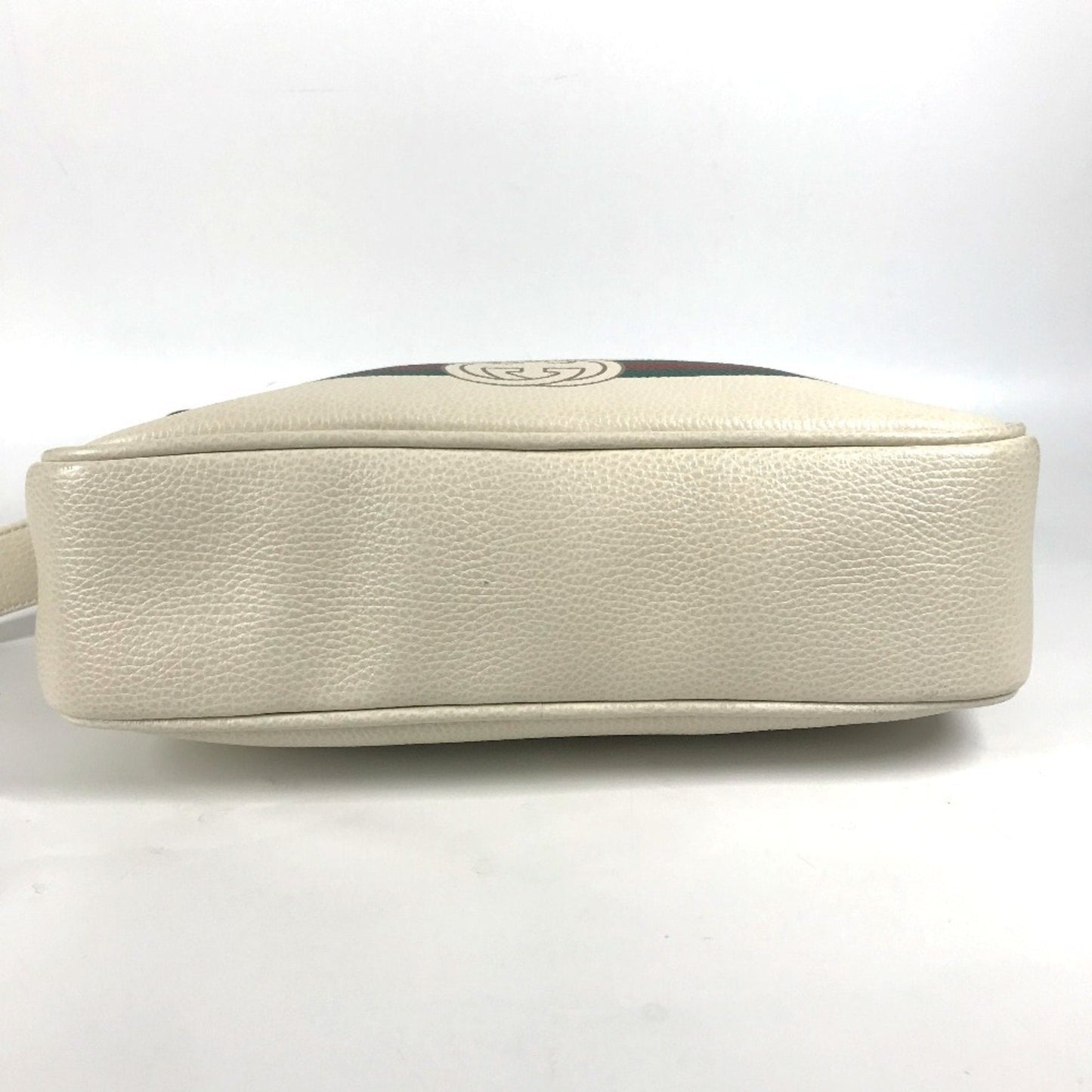 Gucci White Leather Messenger Bag Shoulder Bag