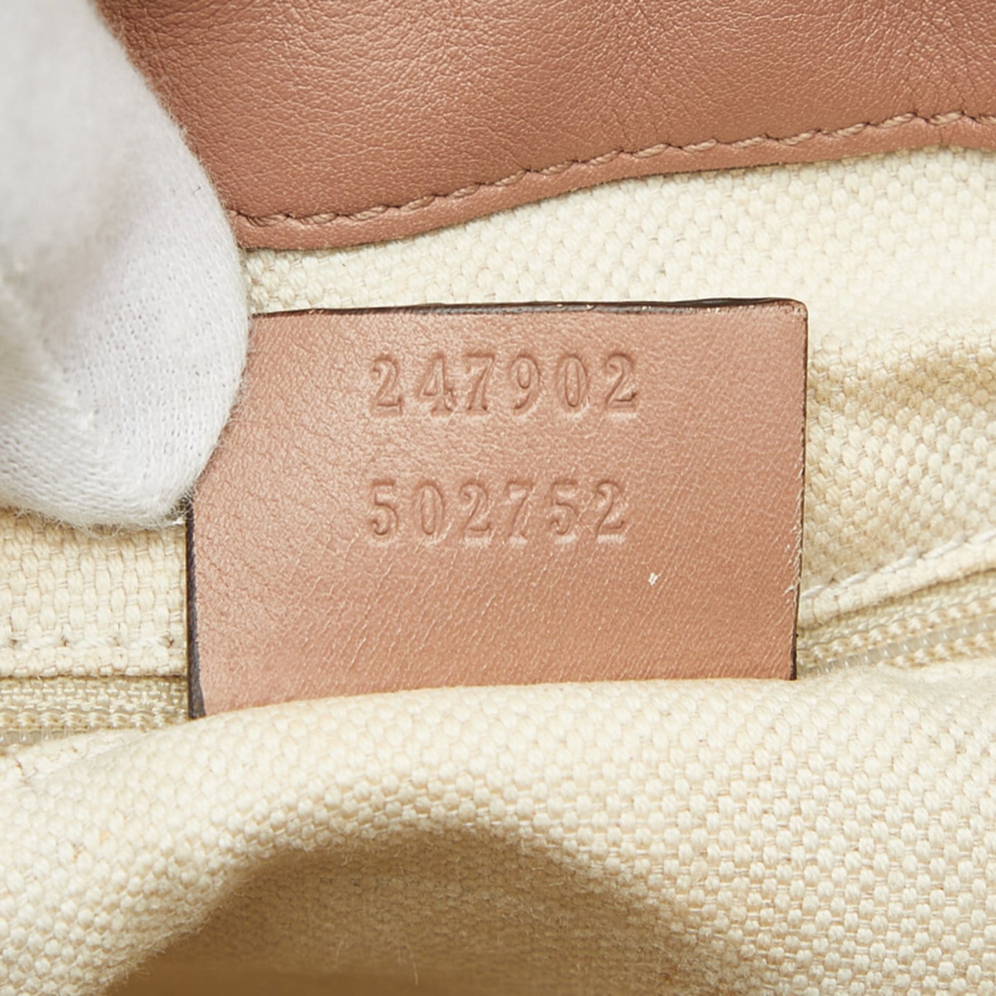 Gucci Beige Pink Canvas Leather Handbag Shoulder Bag