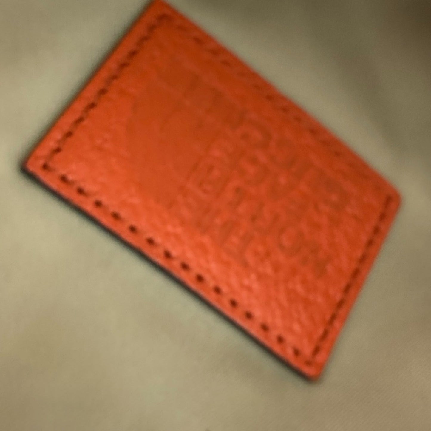 Gucci Beige Orange Leather Canvas Sling Bag