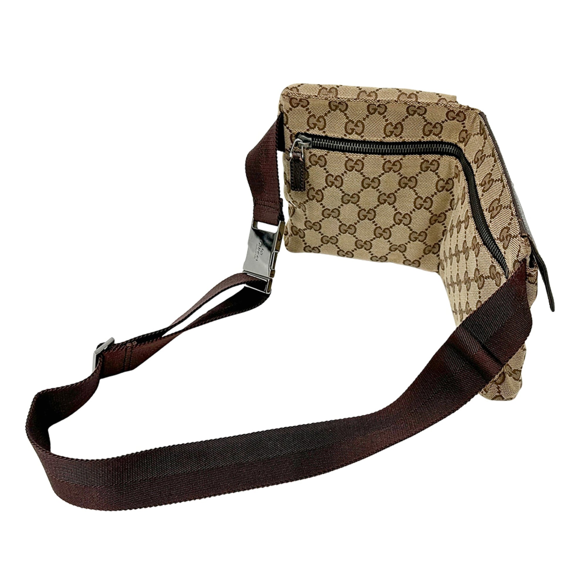 Gucci Gg Canvas Beige Brown Gg Canvas Fanny Pack Sling Bag