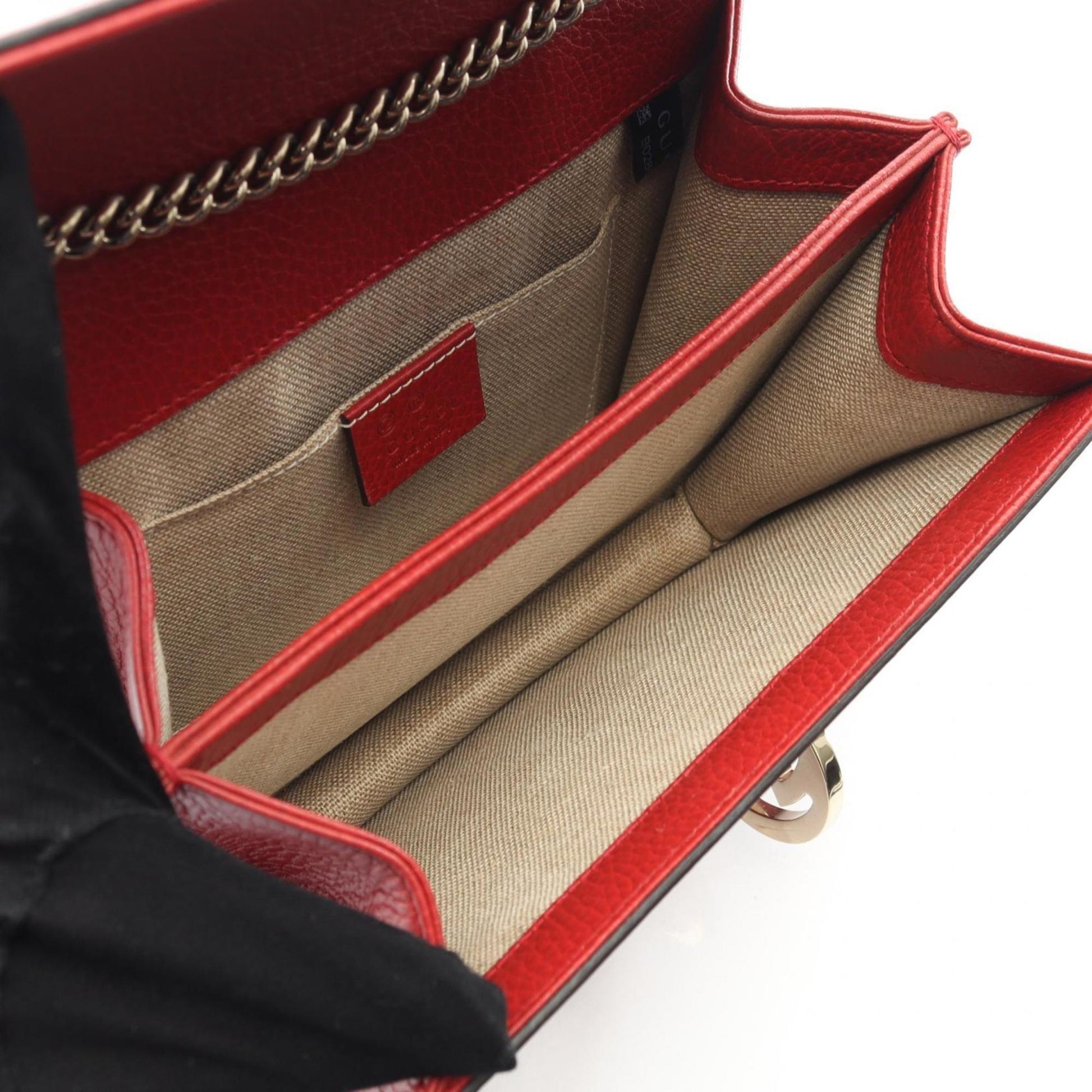 Gucci Red Color Leather Shoulder Bag