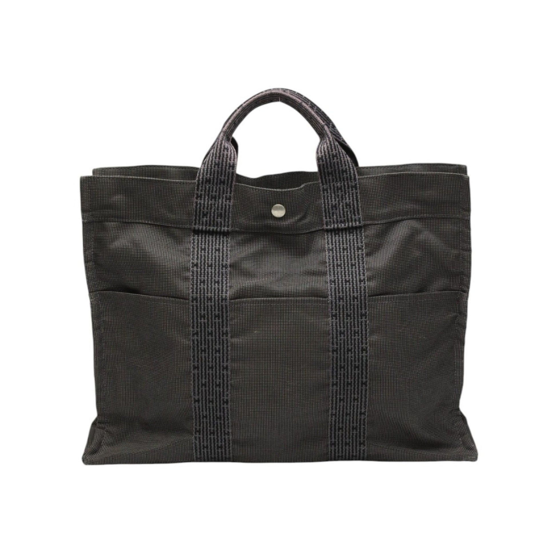 Hermes Tote Bag Canvas Gray Tote Bag 27