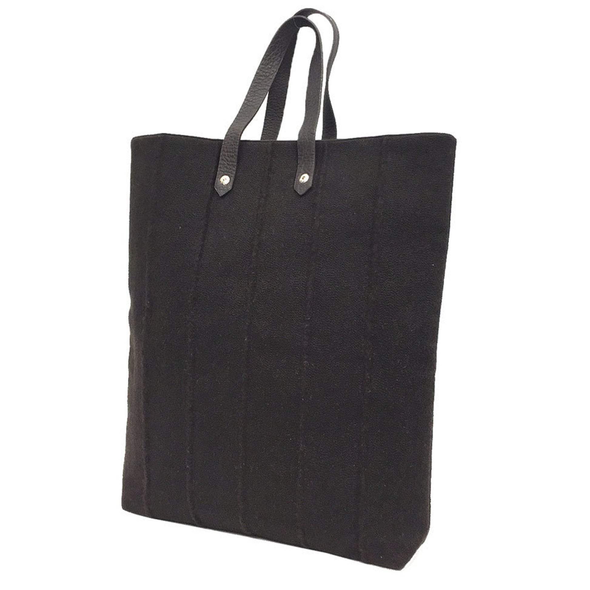 Hermes Dark Wool Tote Bag Brown