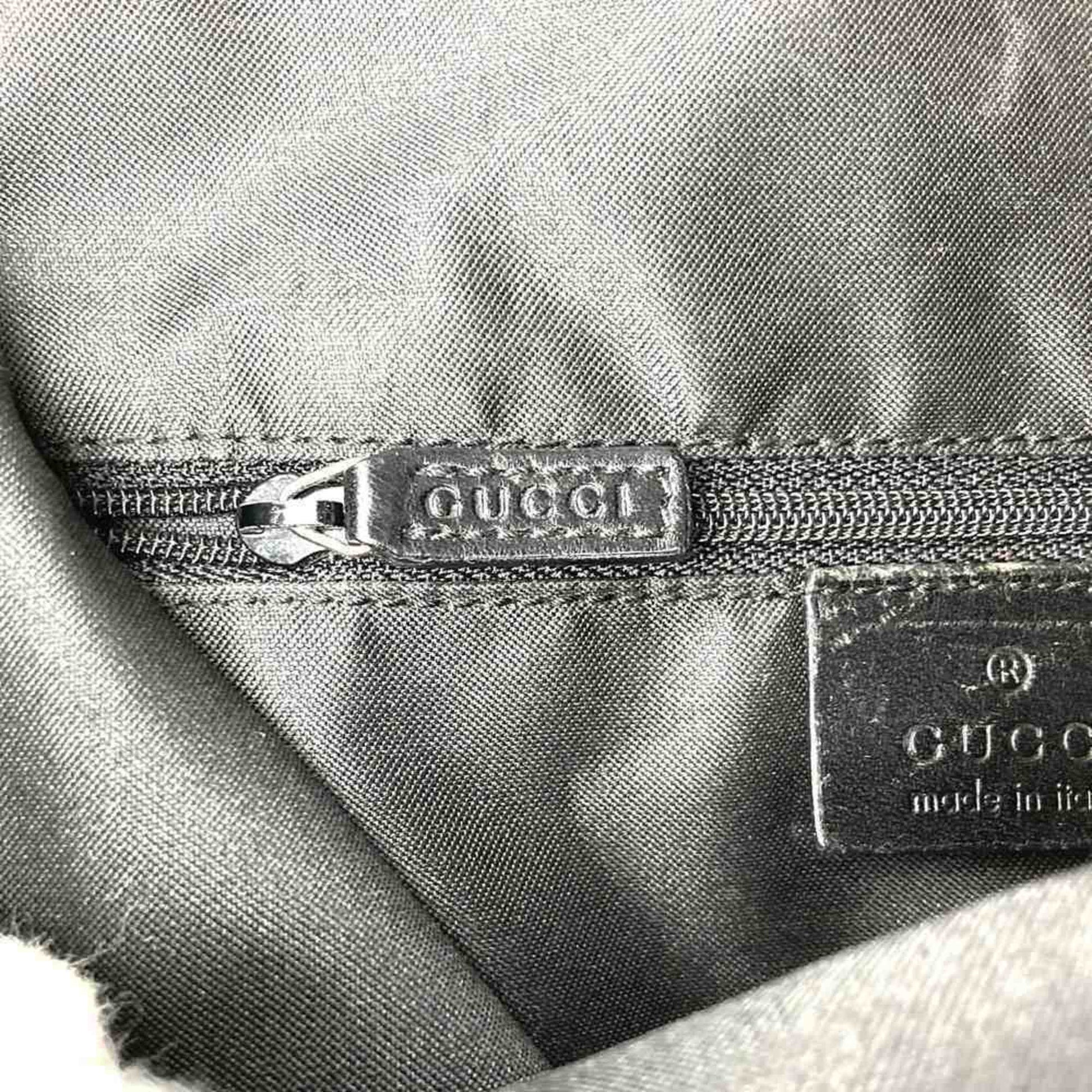 Gucci Black Nylon Leather Shoulder Bag