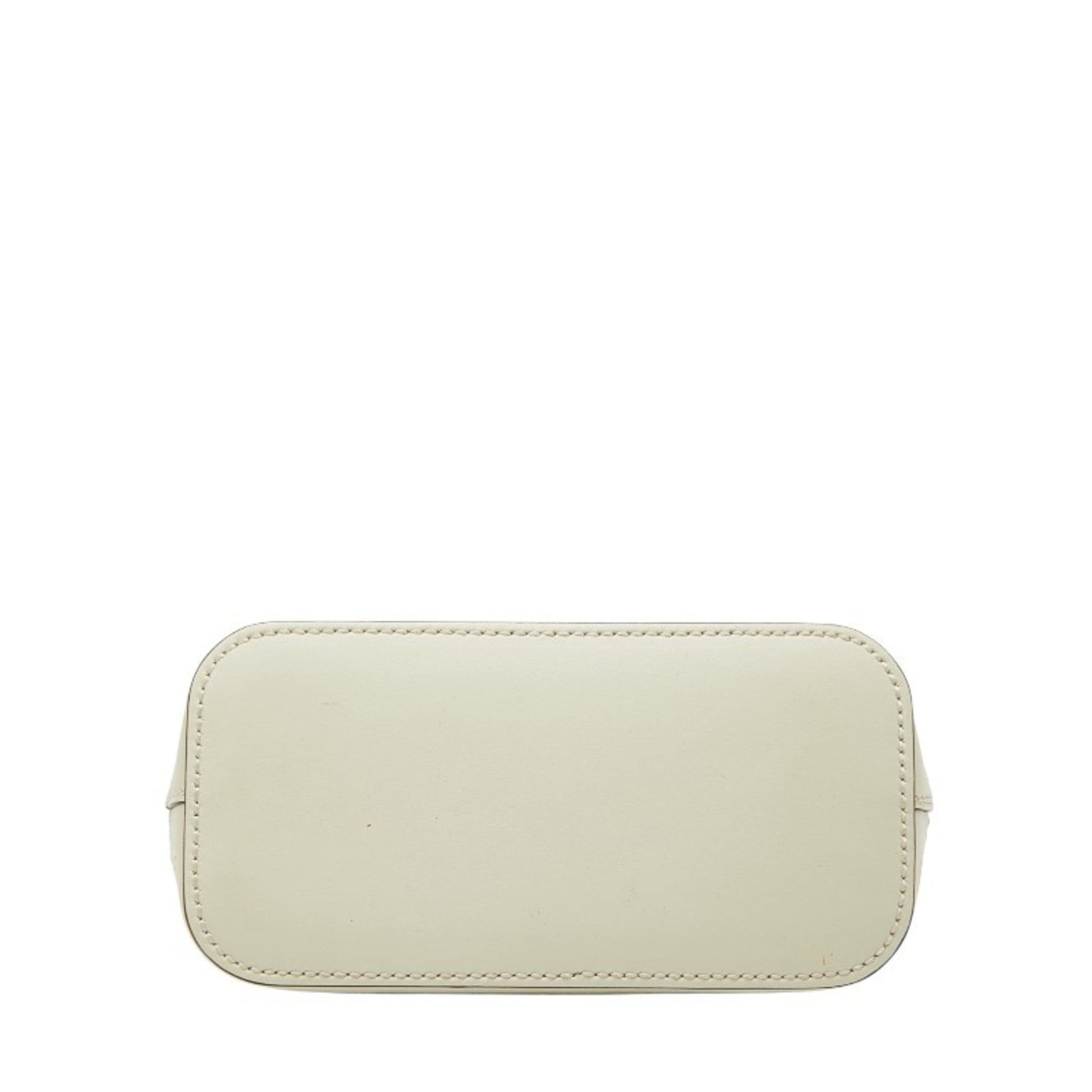 Gucci Gold White Leather Shoulder Bag