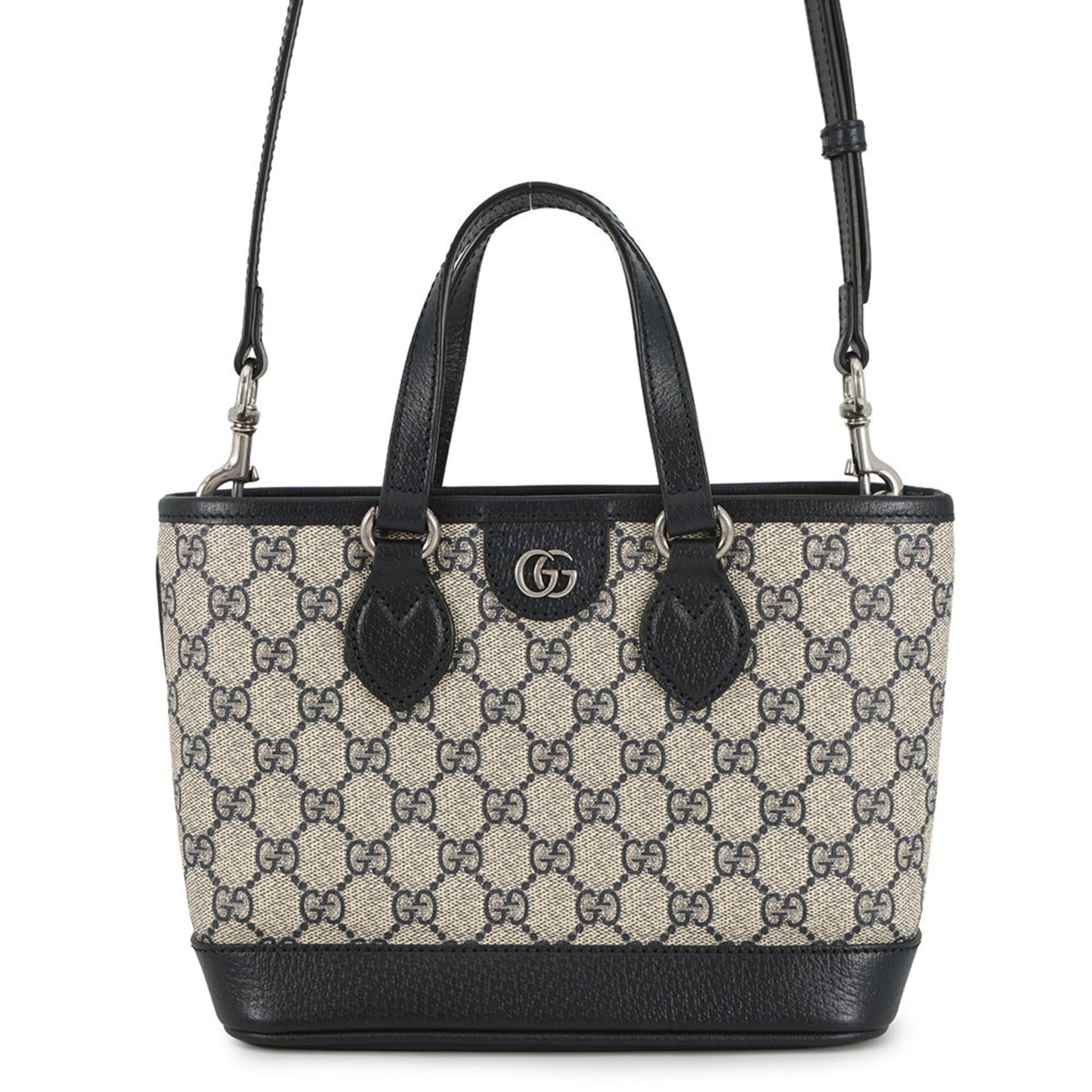 Gucci Ophidia Beige Navy Gg Supreme Leather Shoulder Bag
