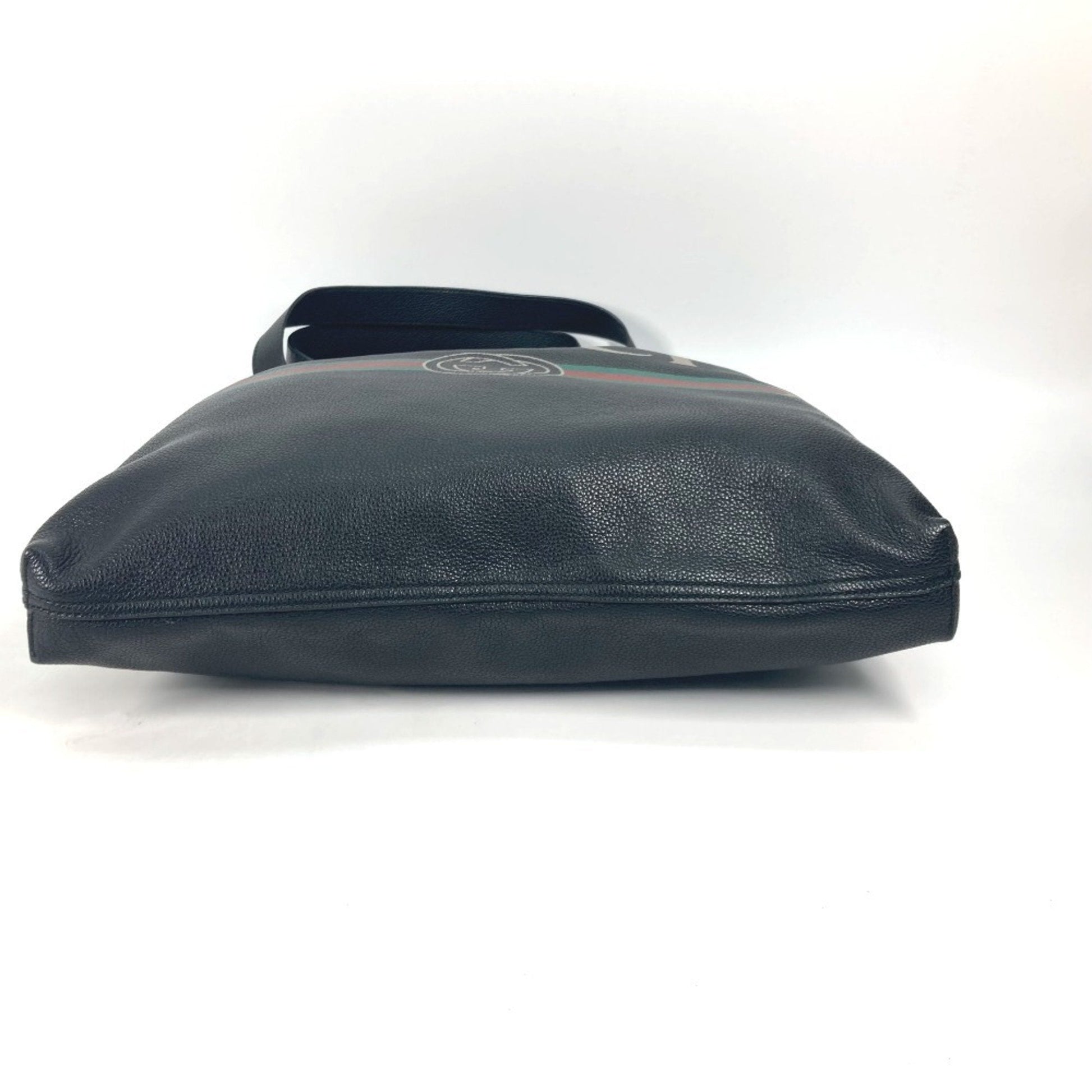 Gucci Sherry Line Black Leather Shoulder Bag Tote Bag