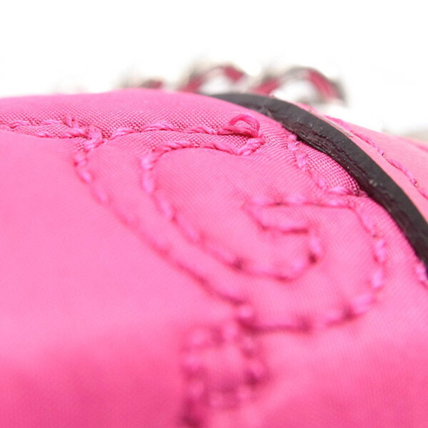 Gucci Pink Nylon Leather Shoulder Bag