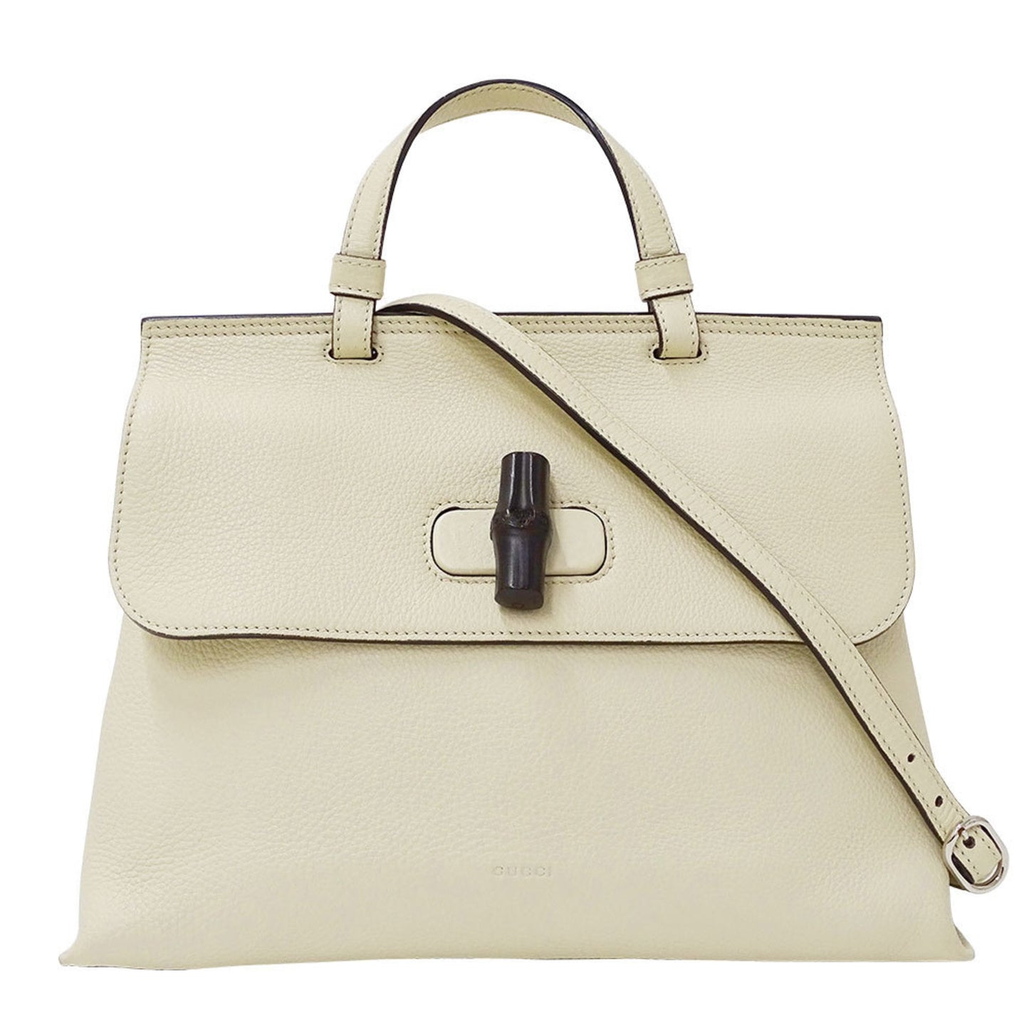 Gucci Ivory Leather Handbag Shoulder Bag