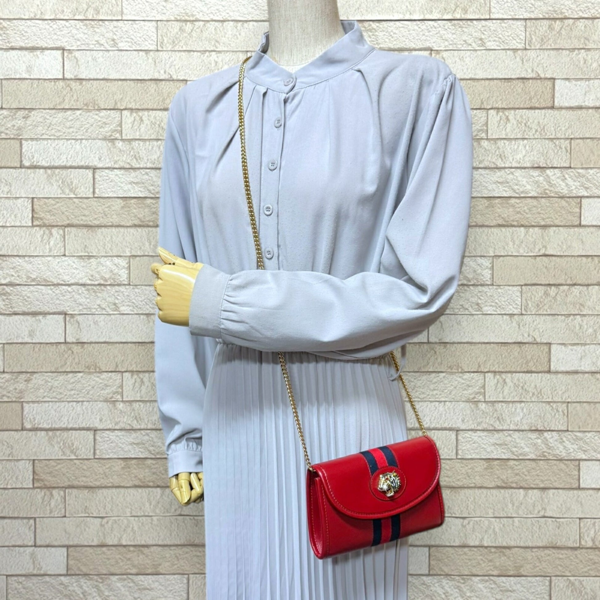 Gucci Red Color Leather Shoulder Bag